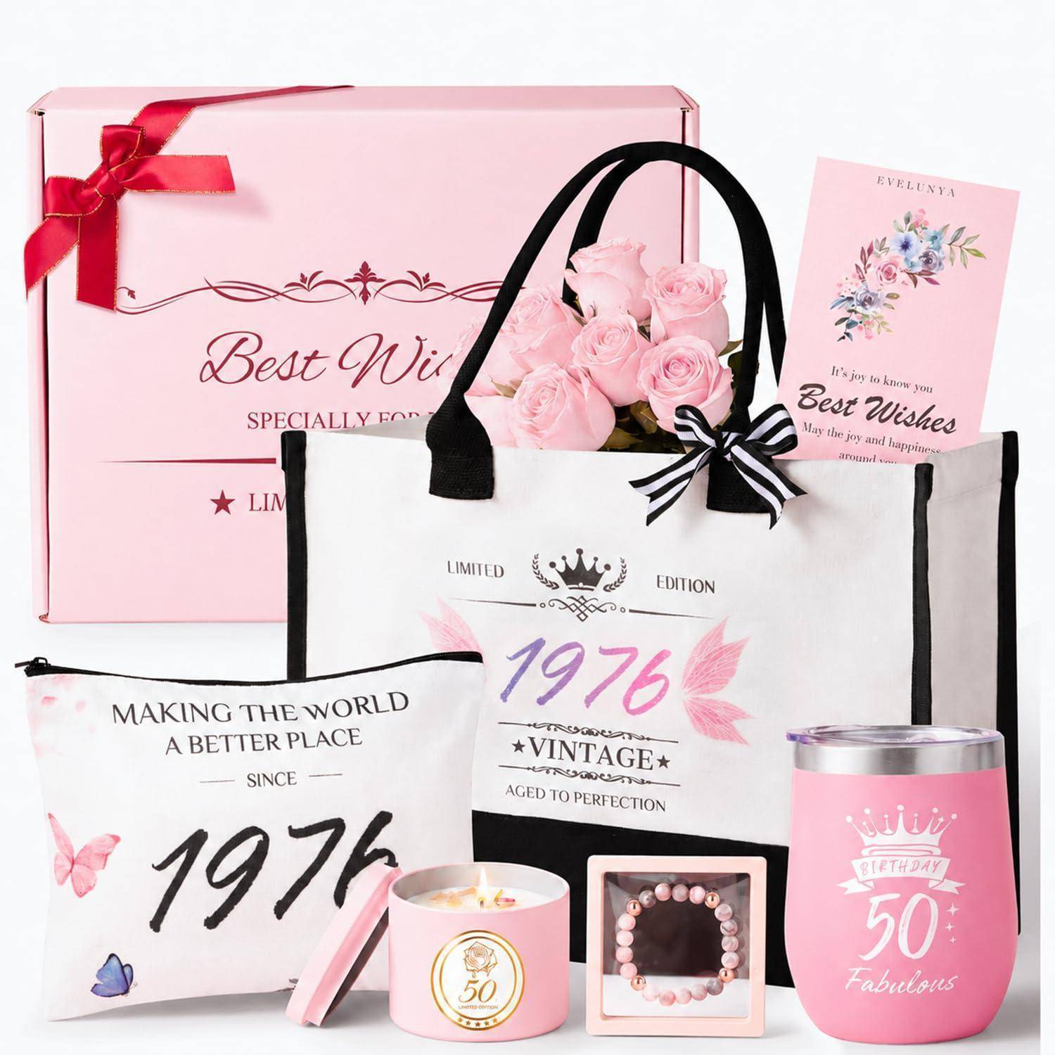 Rosa Geschenkset mit „Best Wishes