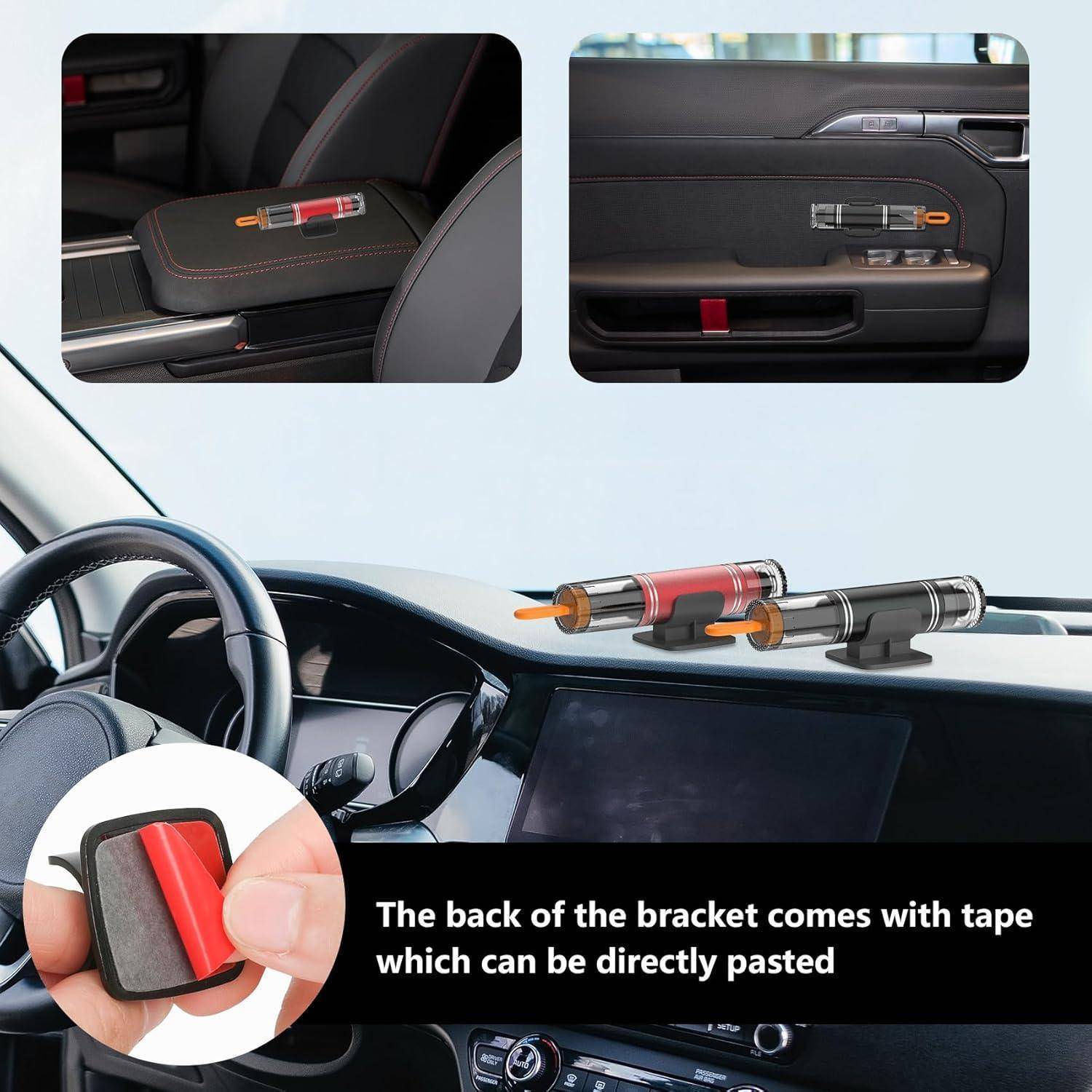 2 Stück Gurtschneider Notfallhammer, 2 In 1 Notfallhammer Auto mit Gurtschneider, Multifunktional Auto Sicherheitshammer Tragbarer Nothammer Auto