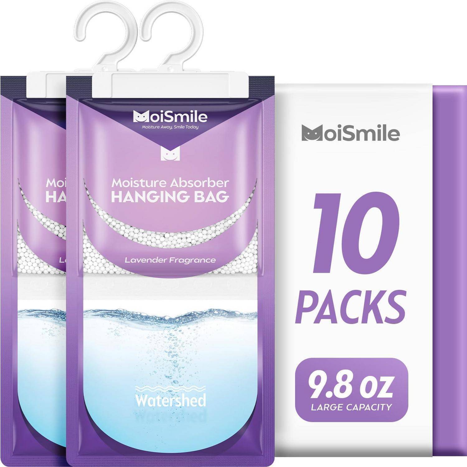 Paket MoiSmile Feuchtigkeitsabsorber Hängetaschen, Lavendelduft, mit „10er Pack