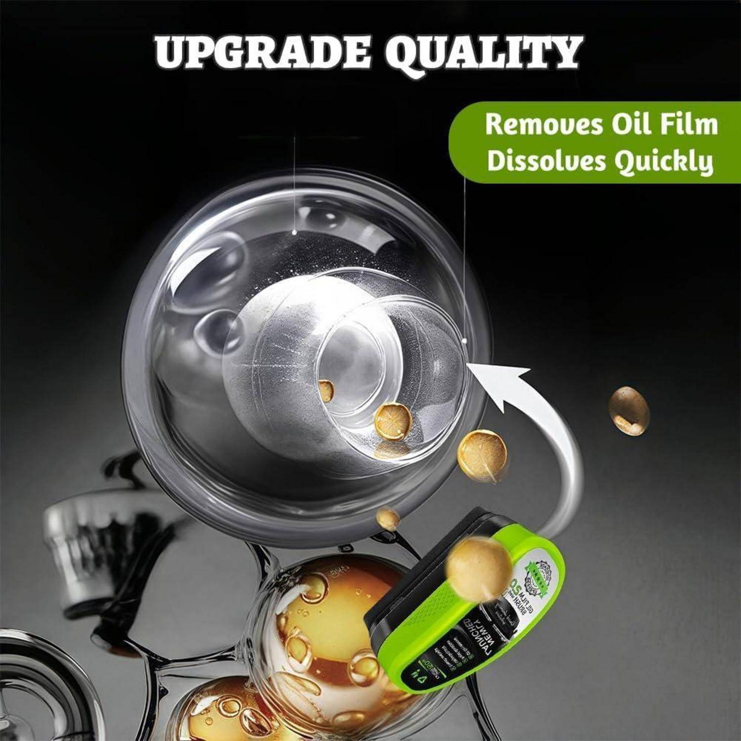 flintronic Automotive Oil Film Cleaning Brush, 2025 New Car Glass Cleaner, 150ML Autoglas-öLfilmreiniger Auto, Upgraded 2.0 ölabweisende Folie für