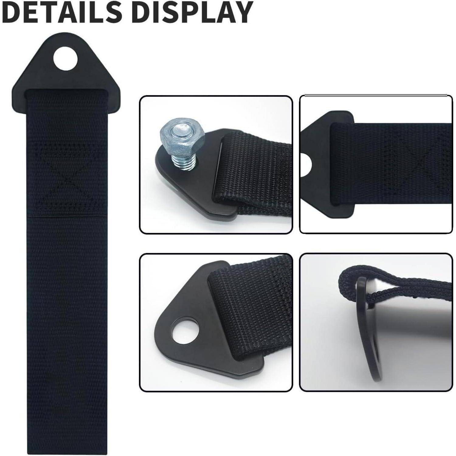 2 Stück Abschleppseil für Rennwagen, Nylon Abschleppseile, Nylon Trailer Tow Ropes, Zugseil Rennwagen, für Racing Abschlepphaken für Front- und He