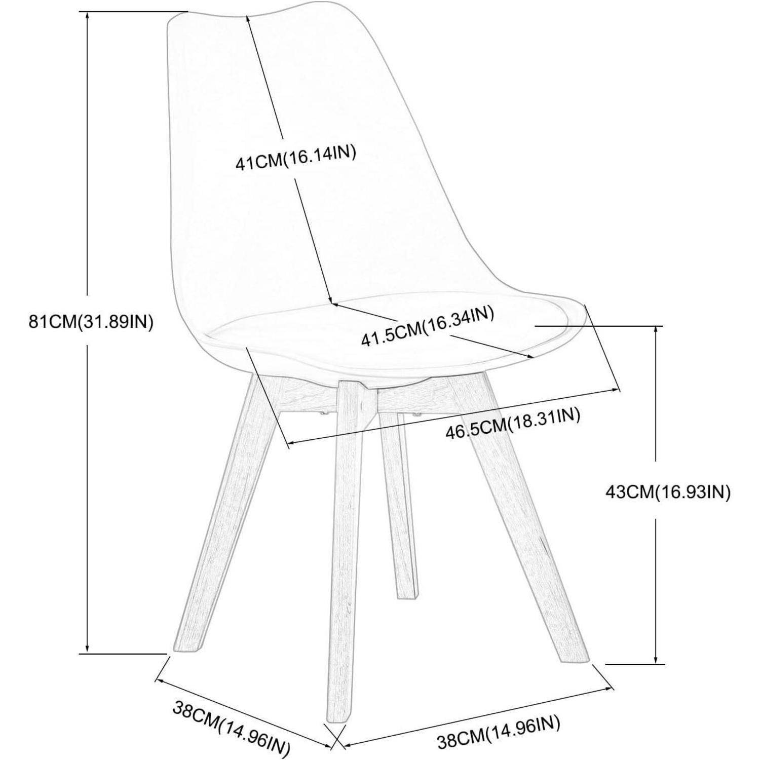 EGGREE 8er Set Esszimmerstühle mit Massivholz Buche Bein SGS Geprüfter, Skandinavisch Design Gepolsterter Stuhl Küchenstuhl Holz, Schwarz 8er set