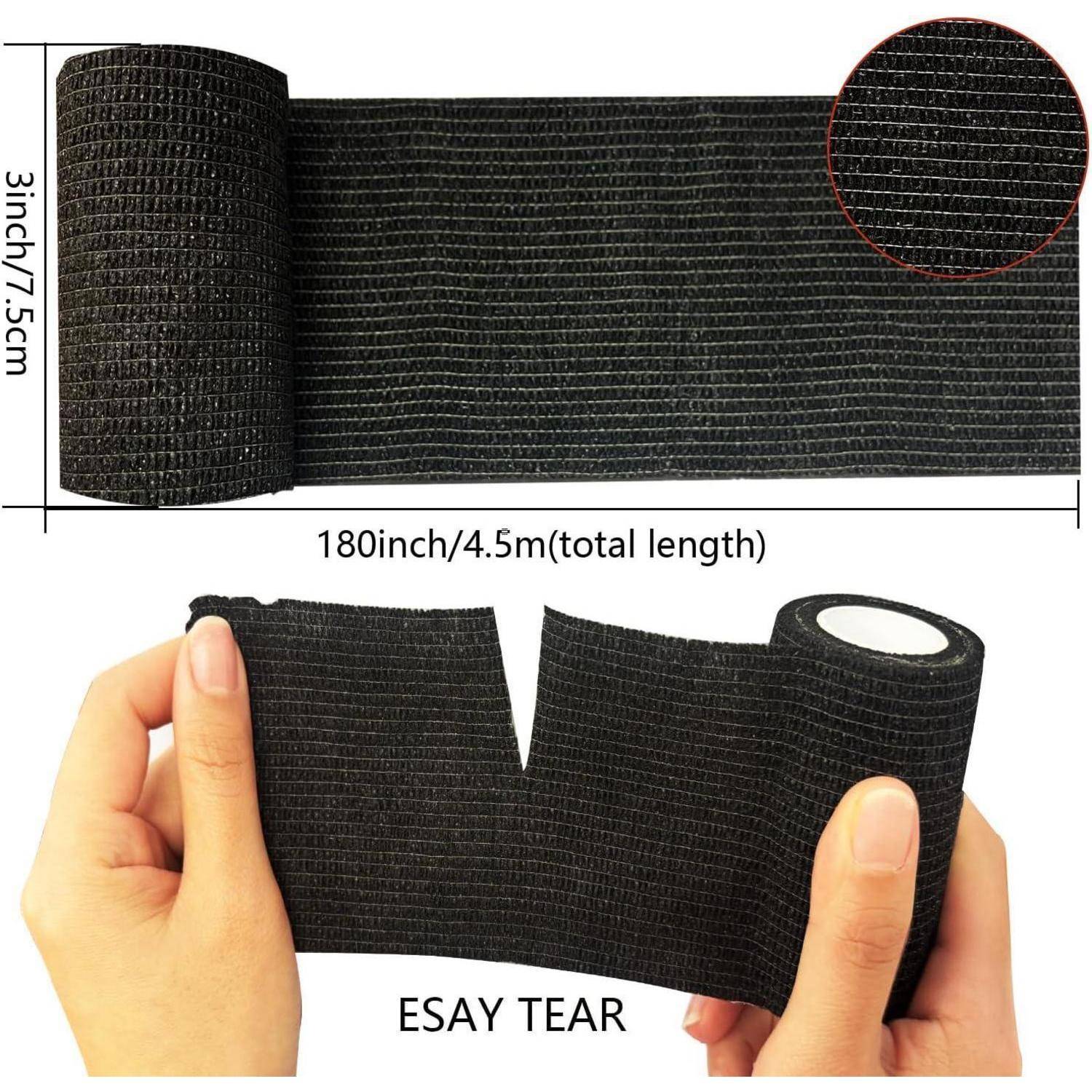 ANAMPION Selbstklebender Verband 9Rollen, 7.5cmx4.5m Non-Woven Selbsthaftende Bandage für Mensch und Tier, Flexibel Elastische Binde für Sport,Haust