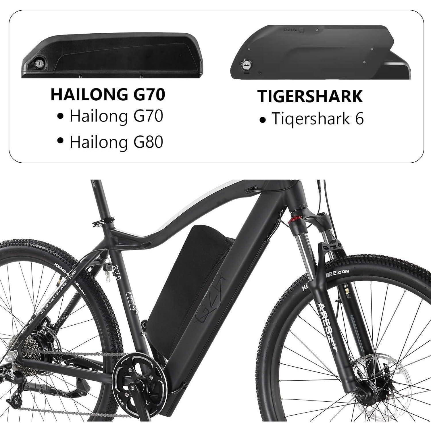 Ebike Akku Schutzhülle,Wasserdichte E-Bike-Akkutasche,Staubdichte Fahrradrahmentasche, E-Bike Akku Schutzhülle für Hailong/Polly/Tiger Shark/Jumbo