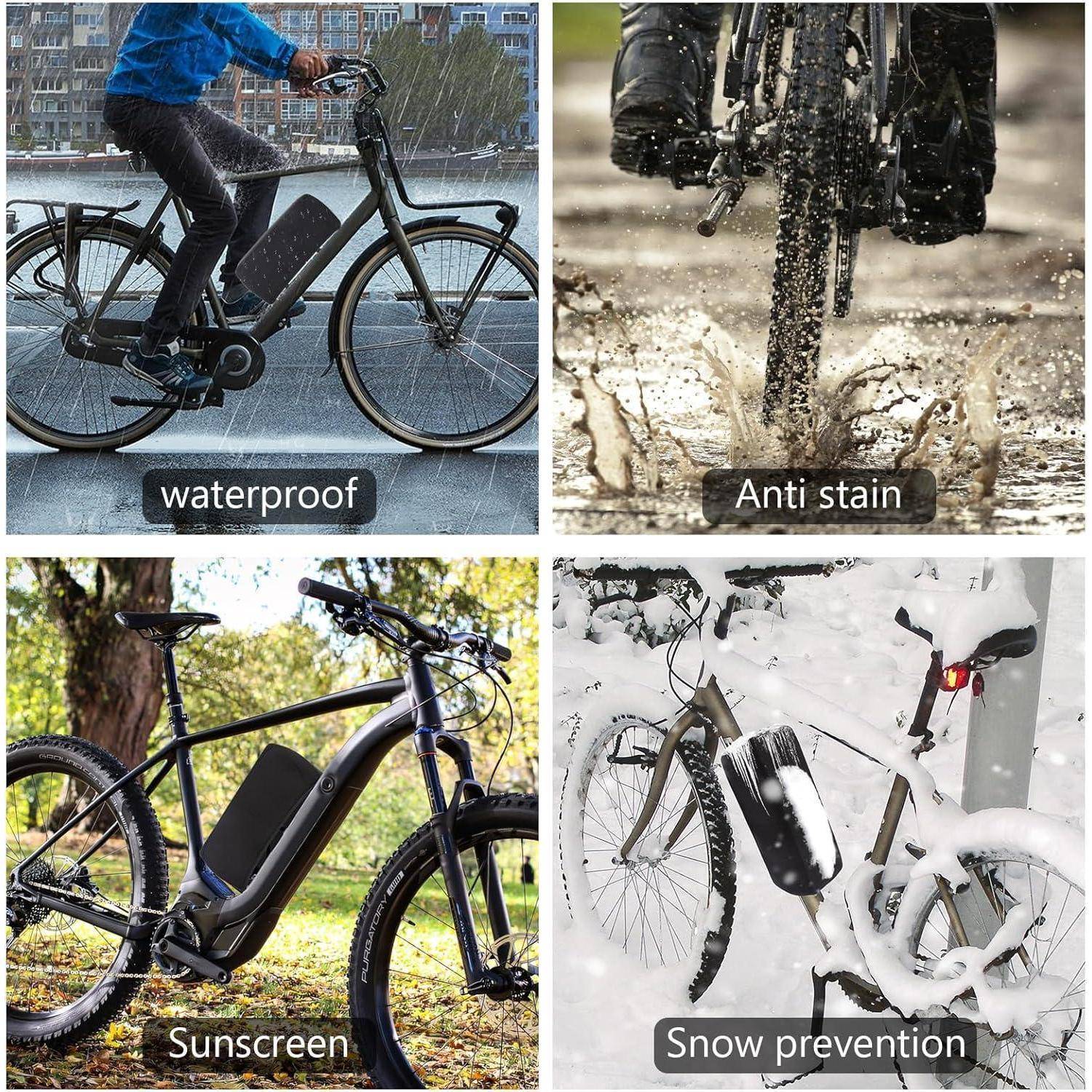 Ebike Akku Schutzhülle,Wasserdichte E-Bike-Akkutasche,Staubdichte Fahrradrahmentasche, E-Bike Akku Schutzhülle für Hailong/Polly/Tiger Shark/Jumbo