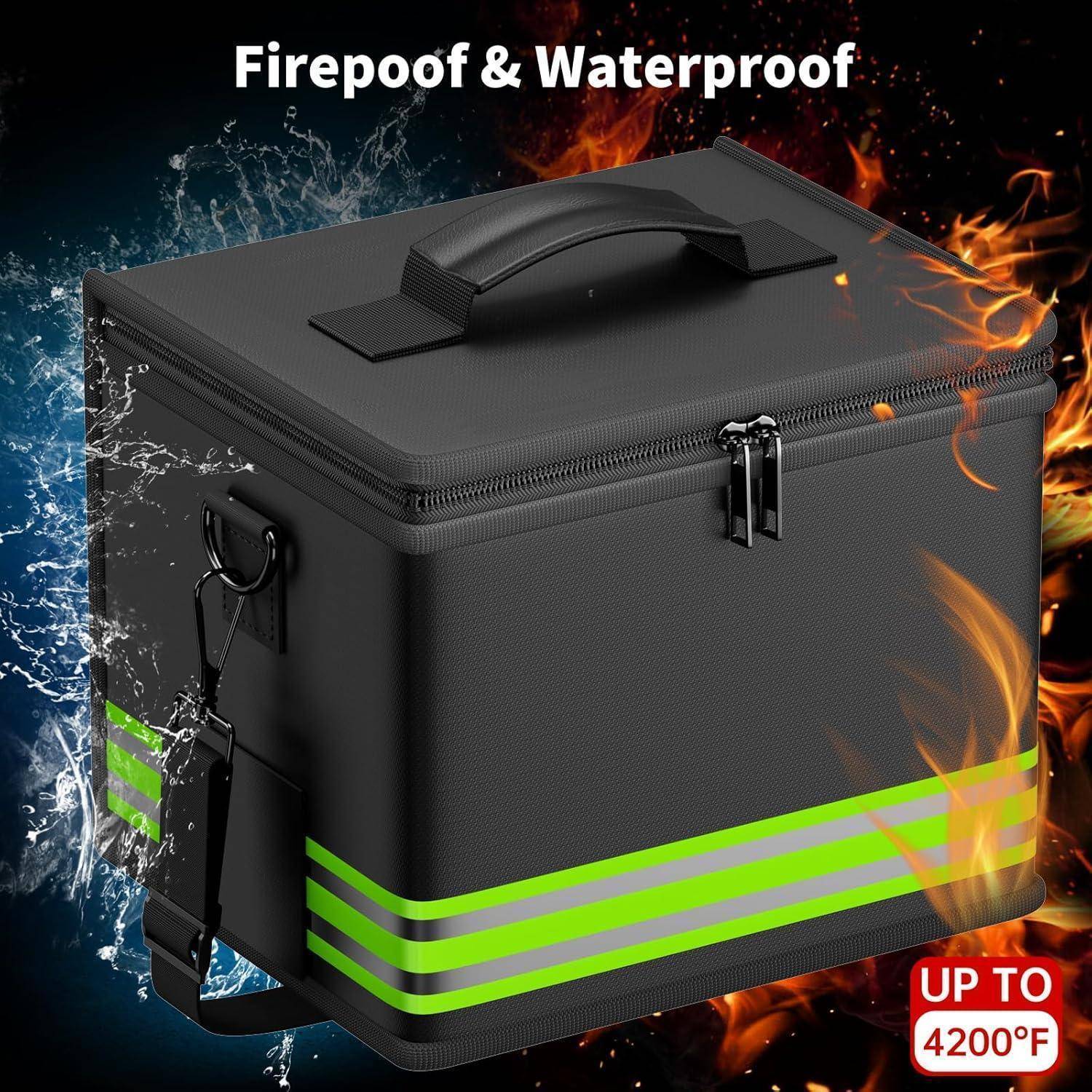 Lipo Safe Bag Feuerfeste,Explosionsgeschützte Akku Tasche 24x20x18cm Lipo-Akku-Aufbewahrungsbox LiPo Guard Safe Bag Schutztresortasche zum Laden und