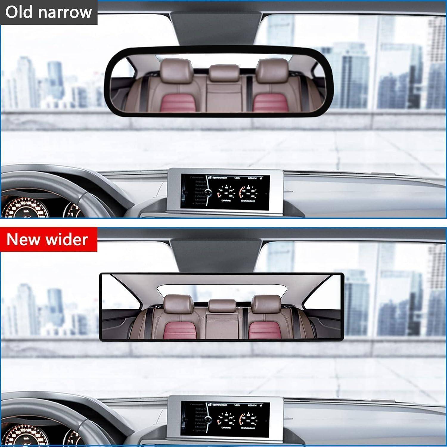 Hossom Auto Rückspiegel, Innenspiegel Auto, Auto Panorama Innenspiegel, Autospiegel Große Vision Weitwinkel Panorama Rückspiegel Universal Auto Spi