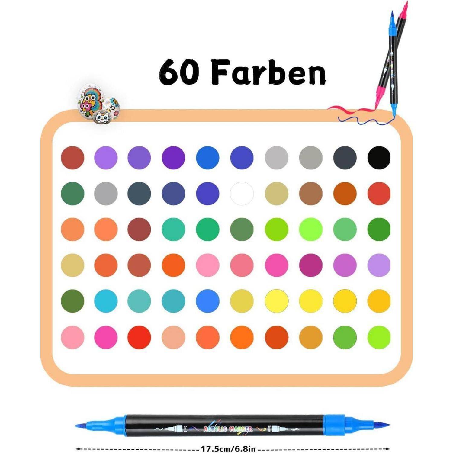 Bild einer 60er-Markerset mit der Bezeichnung „60 Farben
