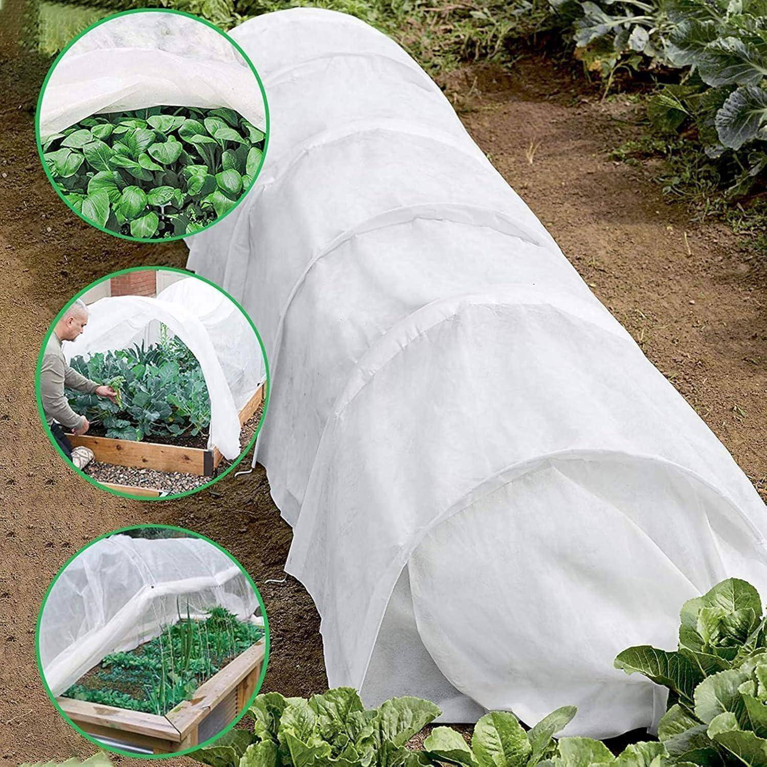 ASOPFYUM Wintervlies für Pflanzen, Vlies Pflanzen Winter, 1,5mx10m Gartenvlies Pflanzenschutz Winter Frost, Atmungsaktiv wasserdurchlässig, Wintersc