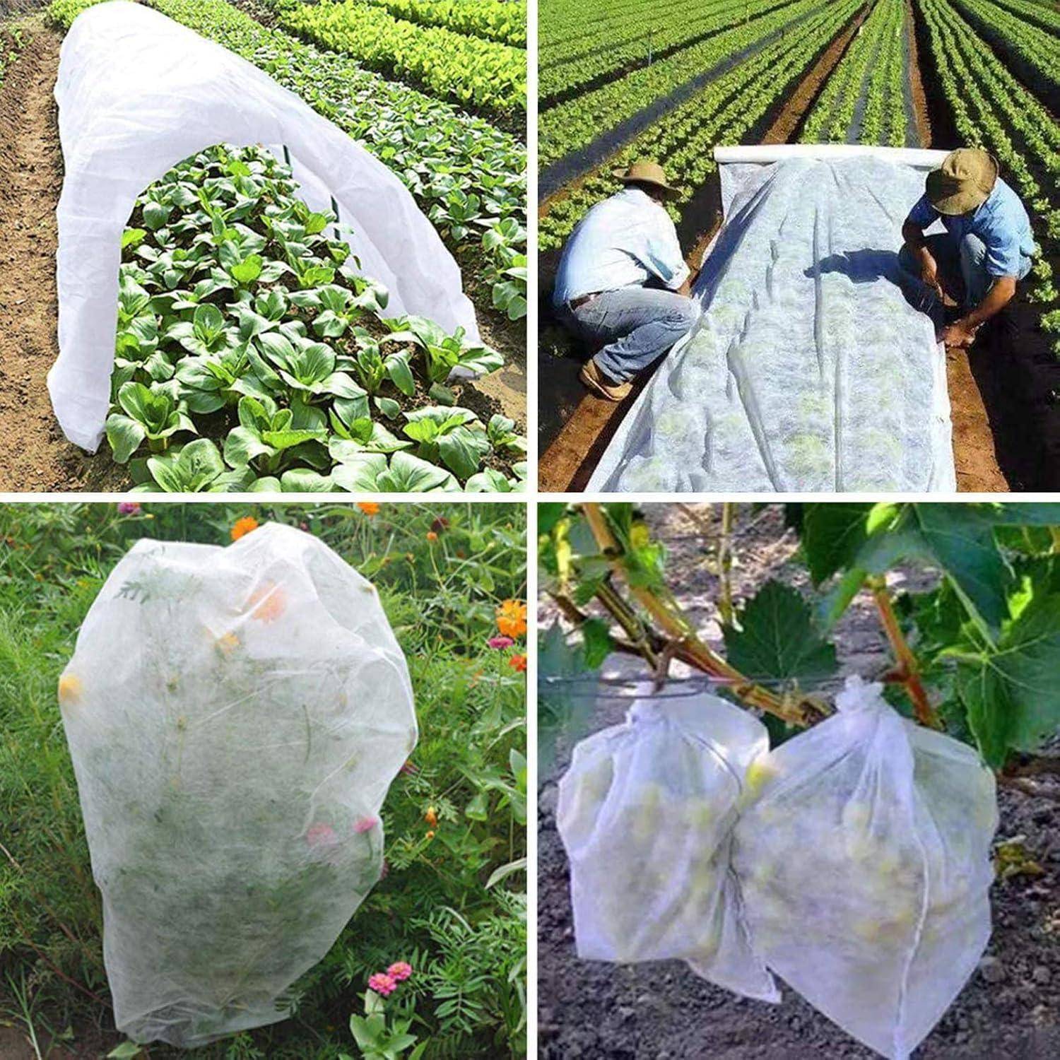 ASOPFYUM Wintervlies für Pflanzen, Vlies Pflanzen Winter, 1,5mx10m Gartenvlies Pflanzenschutz Winter Frost, Atmungsaktiv wasserdurchlässig, Wintersc