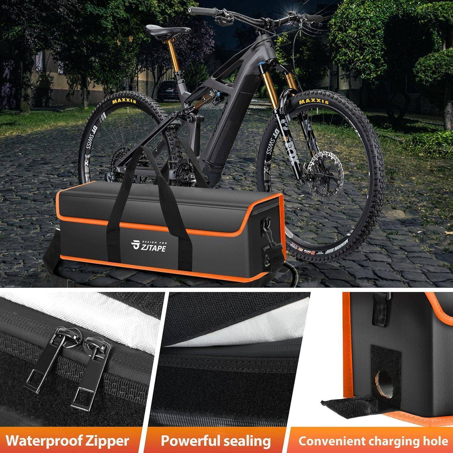Ebike Akku Tasche - Feuerfest, Wasserdicht, Explosionsgeschützte Lipo Safe Bag, Akku Bag Extra Groß, Akku Sicherheitsbox Für Lagerung, Transport,