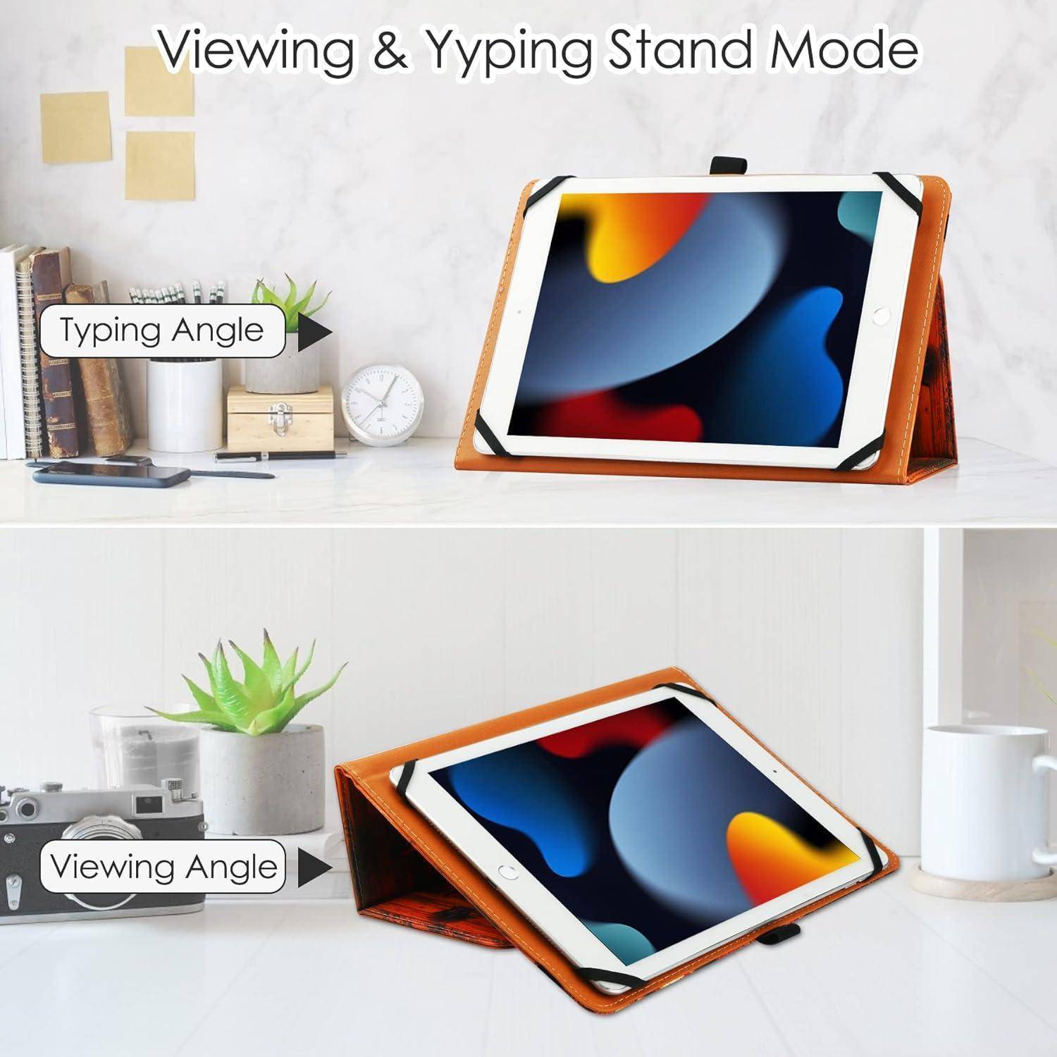 HGWALP Universal Hülle für 9 Zoll 10 Zoll Tablet, Ständer Folio Universal Tablet Hülle Schutzhülle für 9 Zoll 10,1 Zoll Touchscreen Tablet, mit