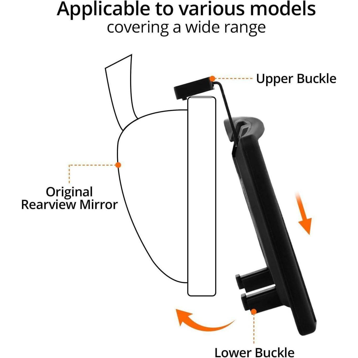 QWORK® Auto Rückspiegel, Panorama Innenspiegel zum Anklipsen, für Auto, SUV, Truck, 30 x 8 cm