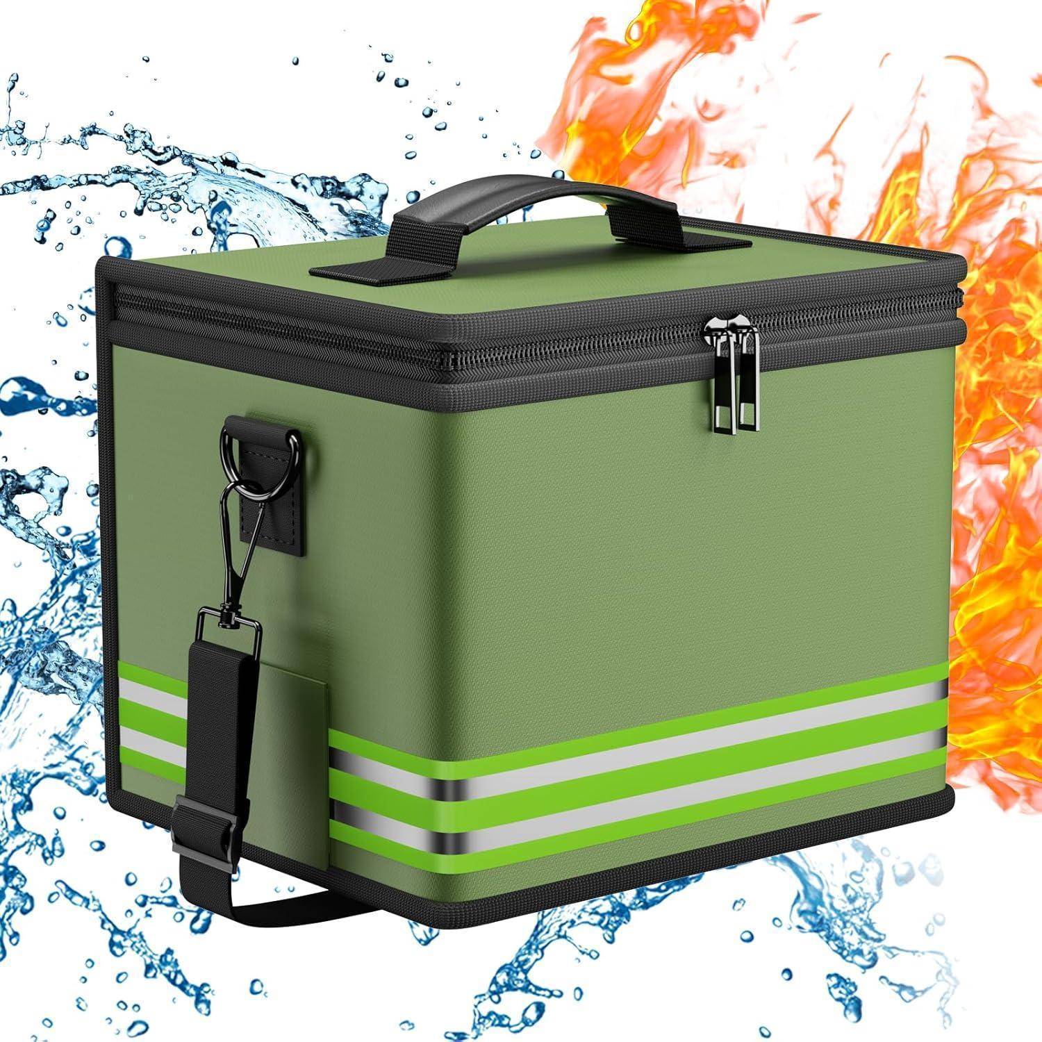 ENGPOW Lipo Safe Bag Feuerfeste,Explosionsgeschützte Akku Tasche 24x20x18cm Lipo-Akku-Aufbewahrungsbox LiPo Guard Safe Bag Schutztresortasche zum