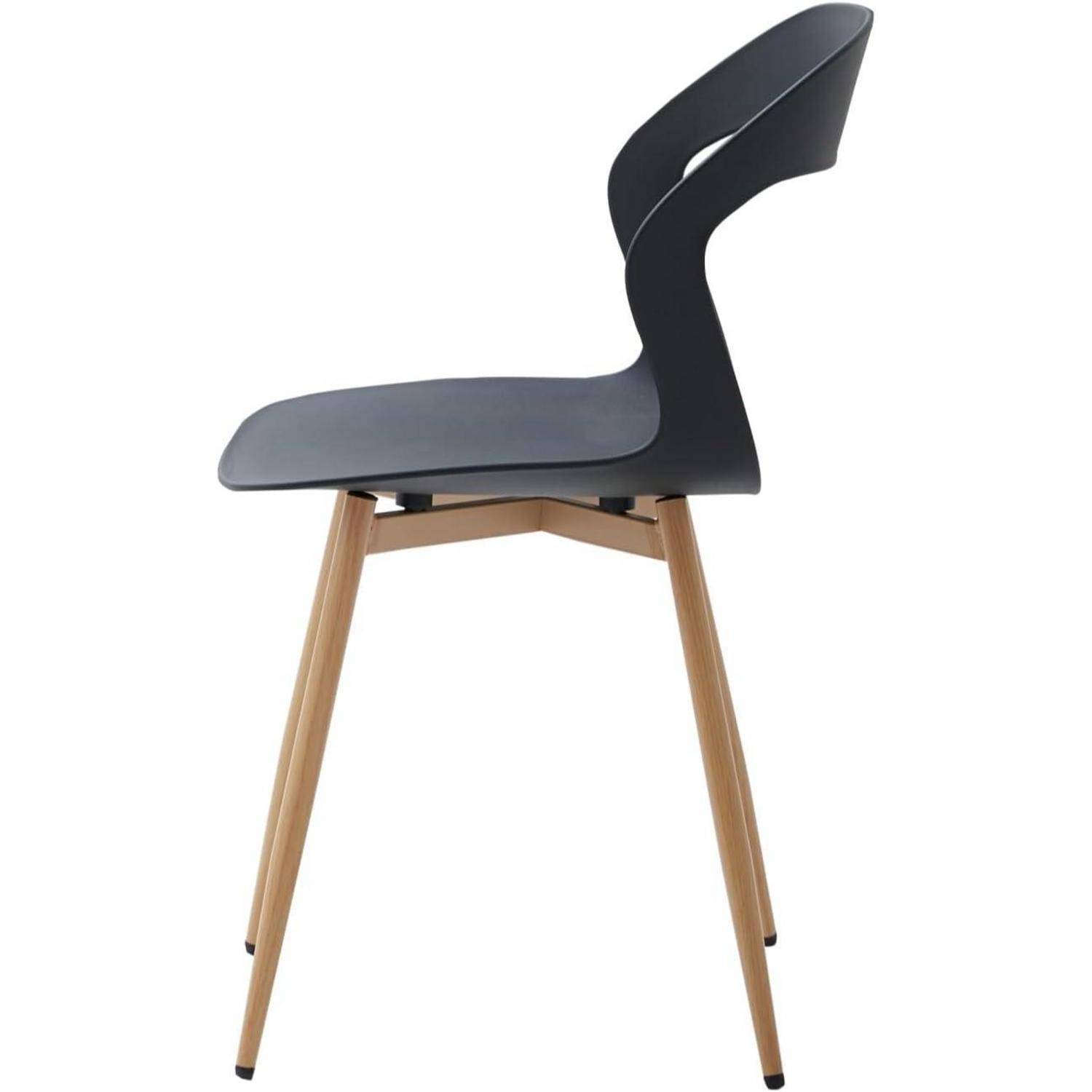 8er Set Nordisches Esszimmerstuhlt, Küchenstuhl, Mit Metallbeinen, Großes Hohlrücken-Design, Geeignet für Wohnzimmer, Esszimmer, Freizeitzimmer