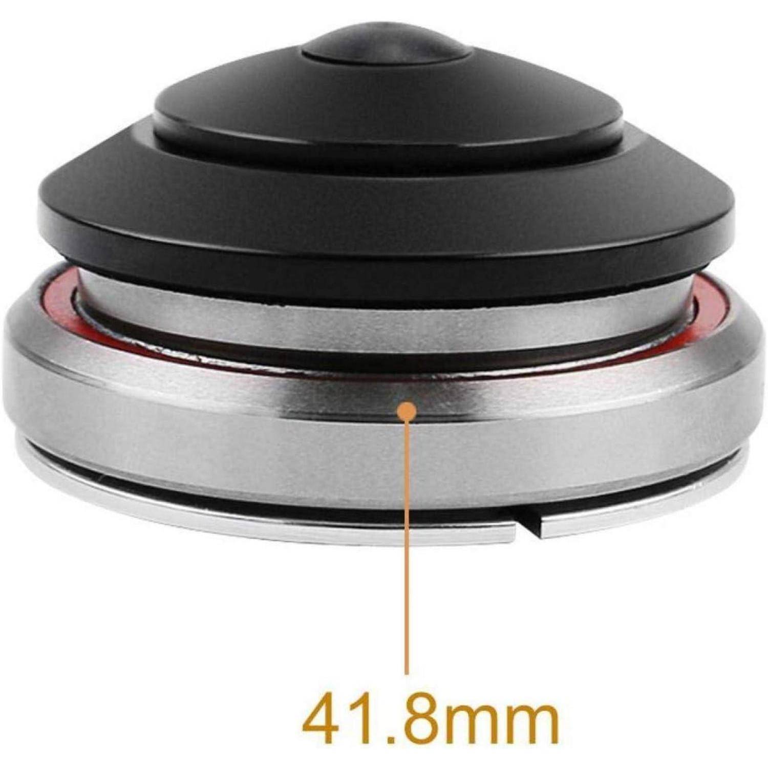 Produktnahaufnahme einer Metall- und Schwarzkomponente mit der Bezeichnung 41,8 mm, dargestellt auf weißem Hintergrund.