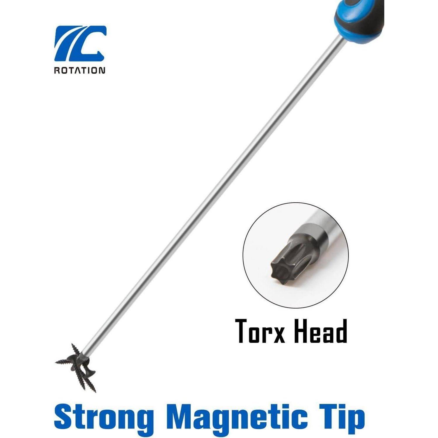 5-teiliges extra langes Torx-Schraubendreher-Set, S2-Stahl, Klingenlänge 300mm, T15–T30, plus lange Sternschraubendreher