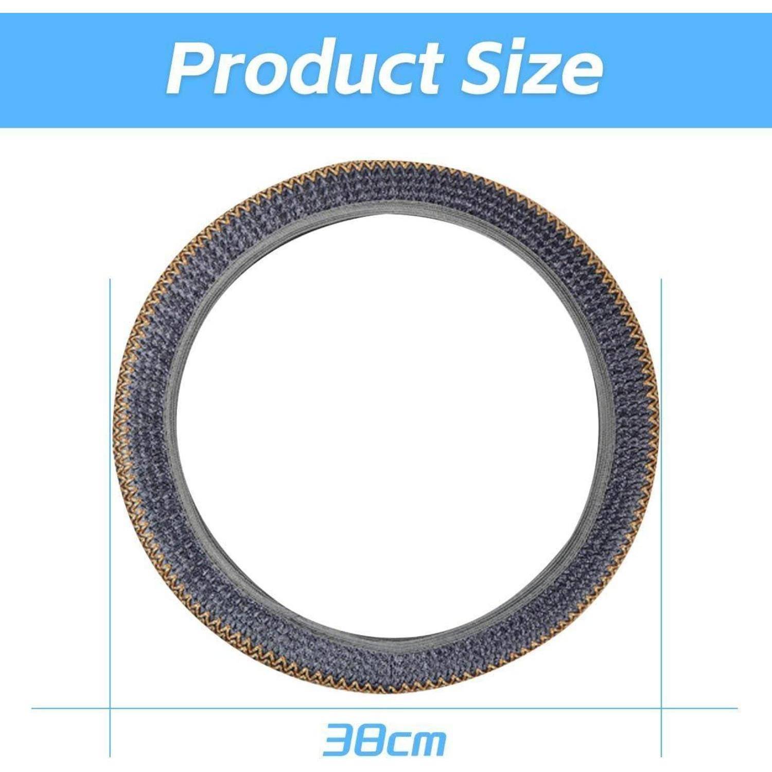 JNNJ Atmungsaktive Mikrofaser Ice Silk Lenkradabdeckung, Elastische Lenkradabdeckung Ohne Innenring Universal Für Frauen Und Männer, EIS Seide Auto