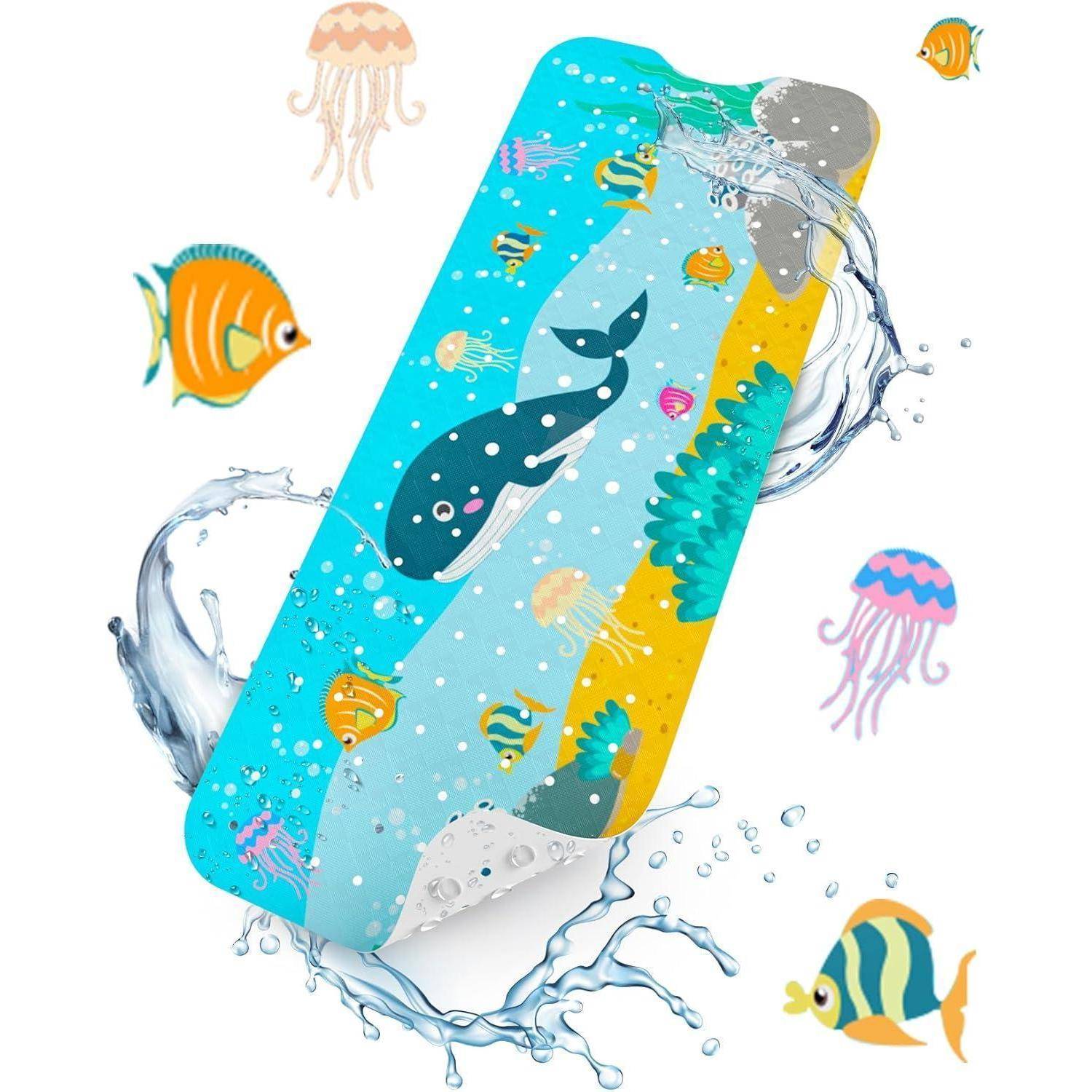 Illustrierte wasserdichte Handyhülle mit Unterwasserszenerie: Wal, Fische, Qualle, Koralle und spritzendes Wasser rundherum.