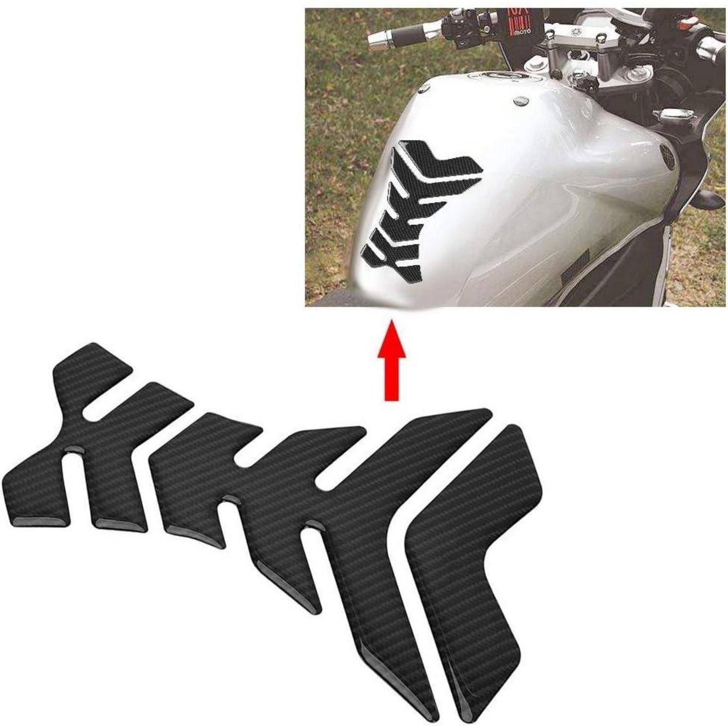 Tankpad, Motorrad Tank Aufkleber Kohlefaser Motorrad Heizöl Gas Tankpad Schutz Aufkleber Decals Universal Fit für Dukadi Aprilla