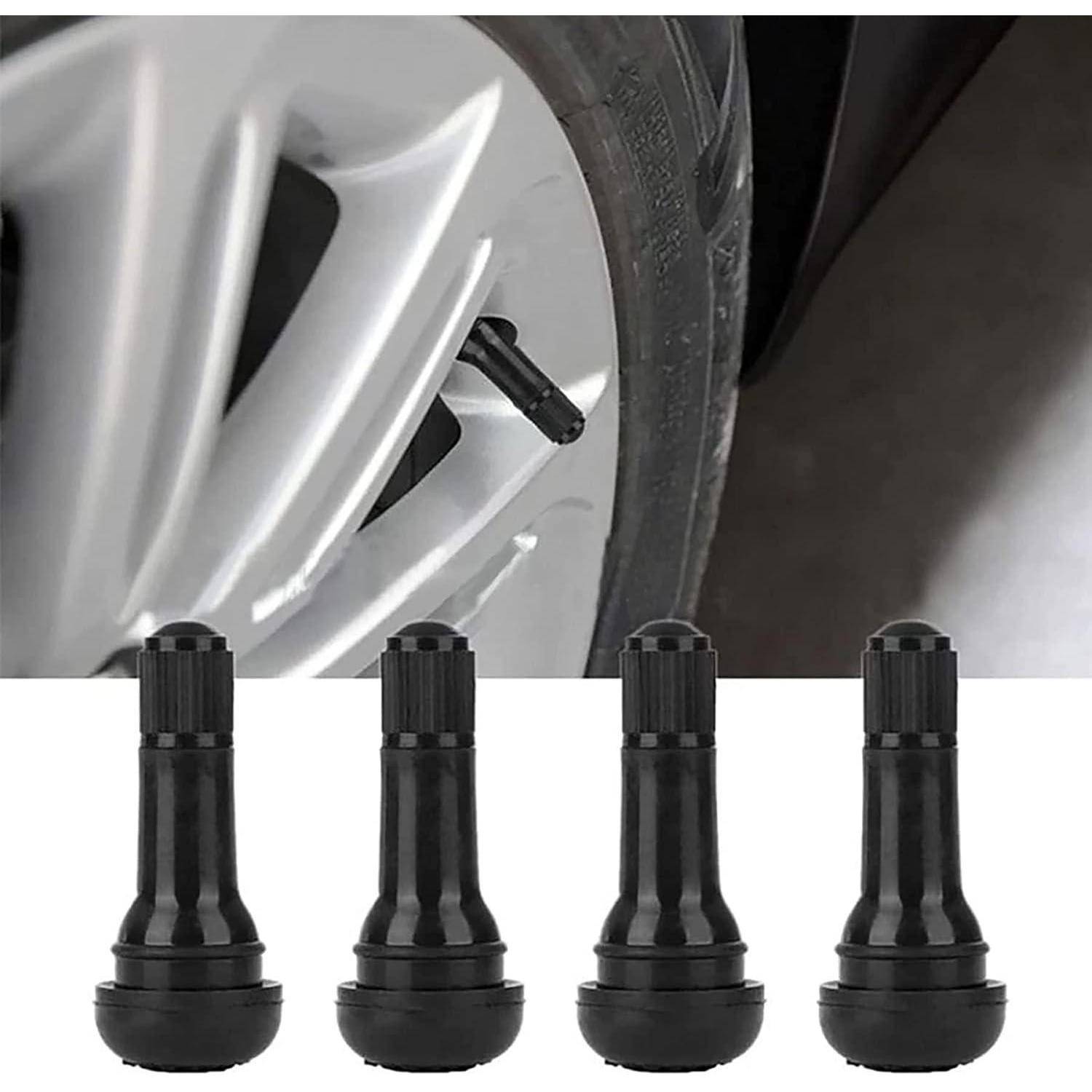 TR414 Ventilkappen für Autoreifen, Autoreifen, Schaftkappe aus Gummi, Snap-in Felgen, für Auto, Motorrad, Schwarz (5 Stück)