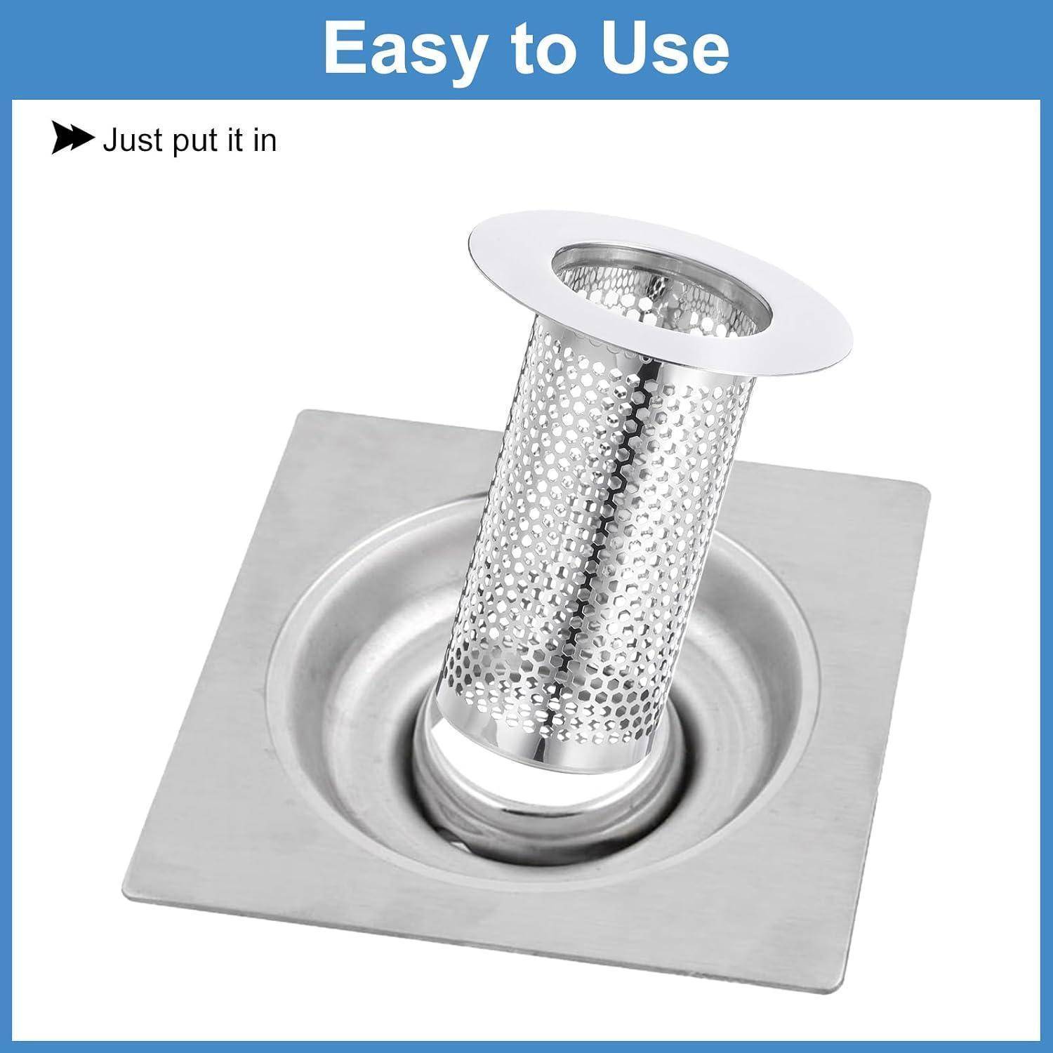 QUARKZMAN 2 Stück Abflusssieb Waschbecken,80 x 65mm Küchenspüle mit Duschabfluss Haarfänger Haarsieb für Küche, Badezimmer, Toilette Schutz der