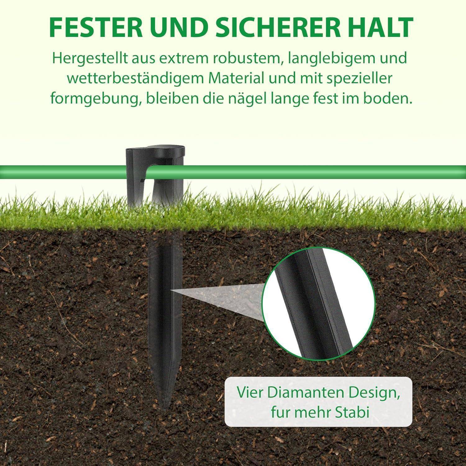 150 Stück Erdnägel für Mähroboter Kabel Rasenroboter Begrenzungskabel Erdanker Kompatibel mit Husqvarna,Gardena, Worx,Bosch,Yard Force