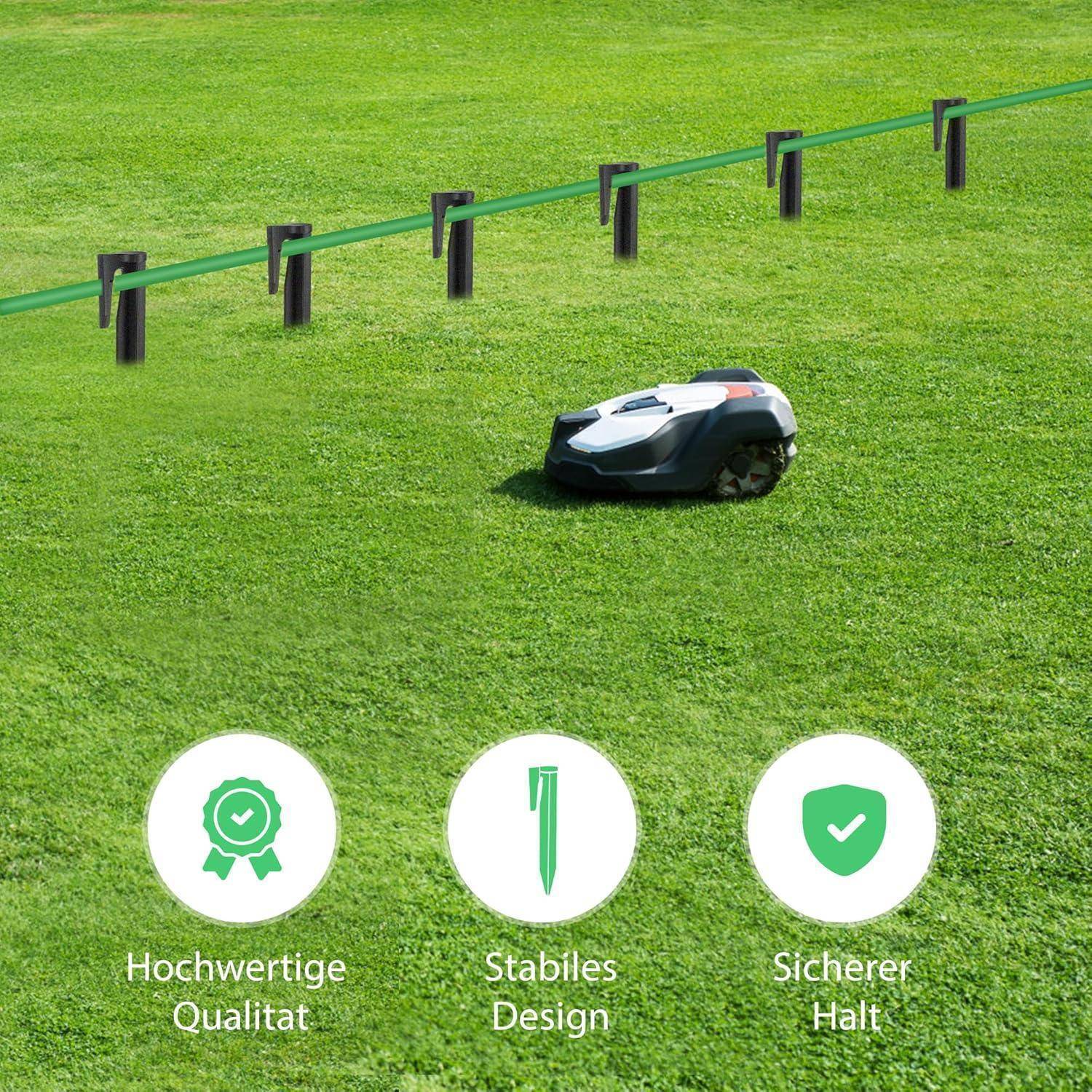 150 Stück Erdnägel für Mähroboter Kabel Rasenroboter Begrenzungskabel Erdanker Kompatibel mit Husqvarna,Gardena, Worx,Bosch,Yard Force