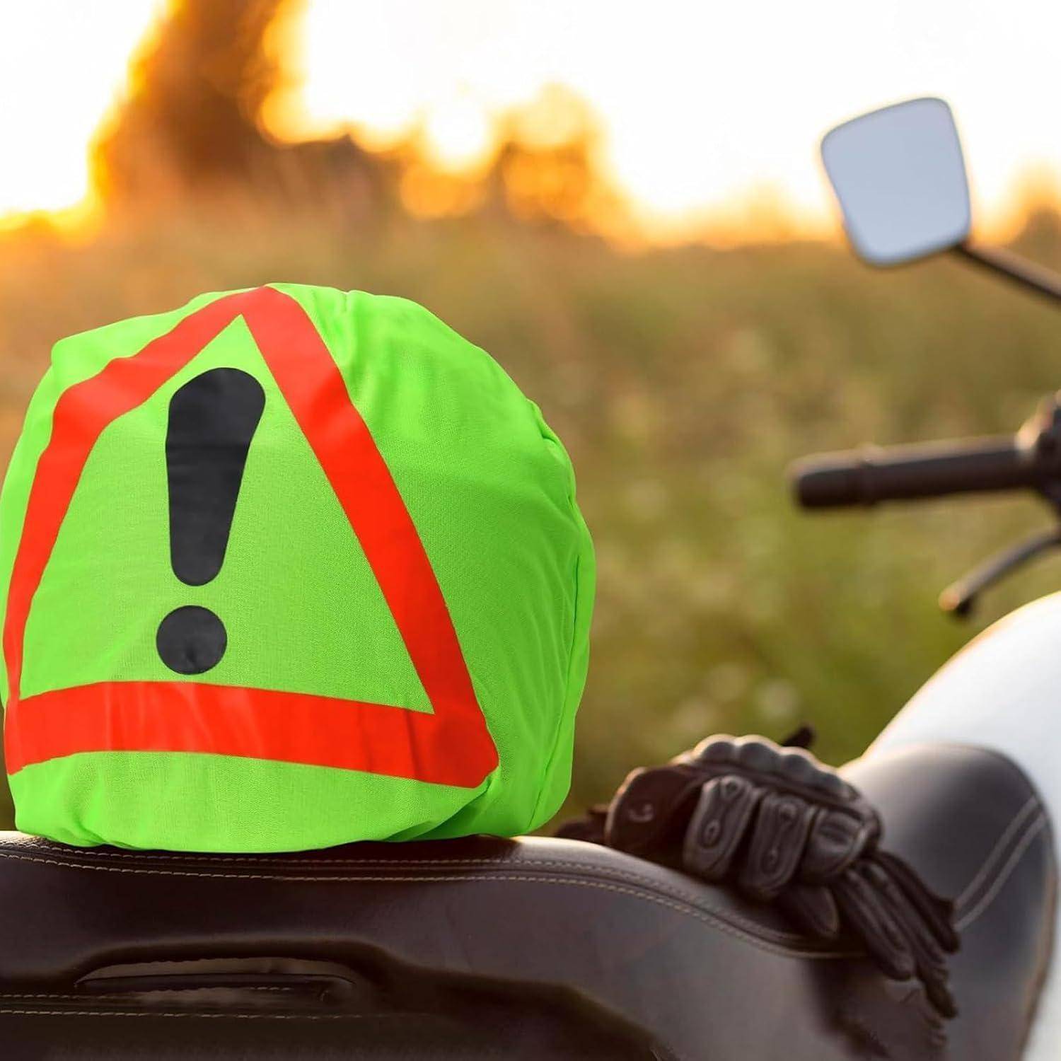 Warndreieck Motorrad, Motorrad Warndreieck Helmüberzug, Warndreieck Motorrad Helm, Motorradhelm Helmüberzug, Erste Hilfe Helmtasche, für Unfallsich