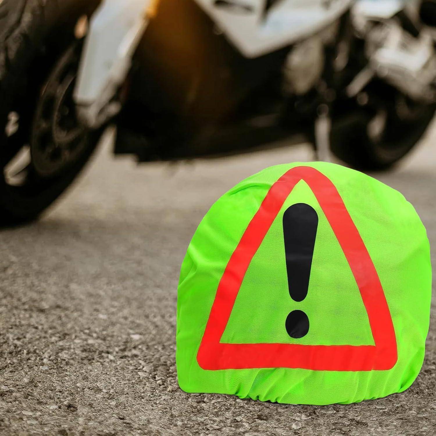 Warndreieck Motorrad, Motorrad Warndreieck Helmüberzug, Warndreieck Motorrad Helm, Motorradhelm Helmüberzug, Erste Hilfe Helmtasche, für Unfallsich