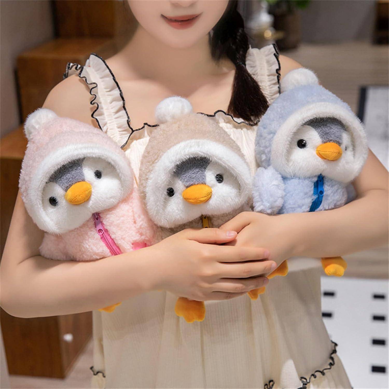 25 cm Pinguin Kuscheltier, Süßes Kuscheltier Plüsch Pinguin mit Hut, Pinguin Stofftier Plüschtier, Plüschpinguin Geschenke für Mädchen und Jung