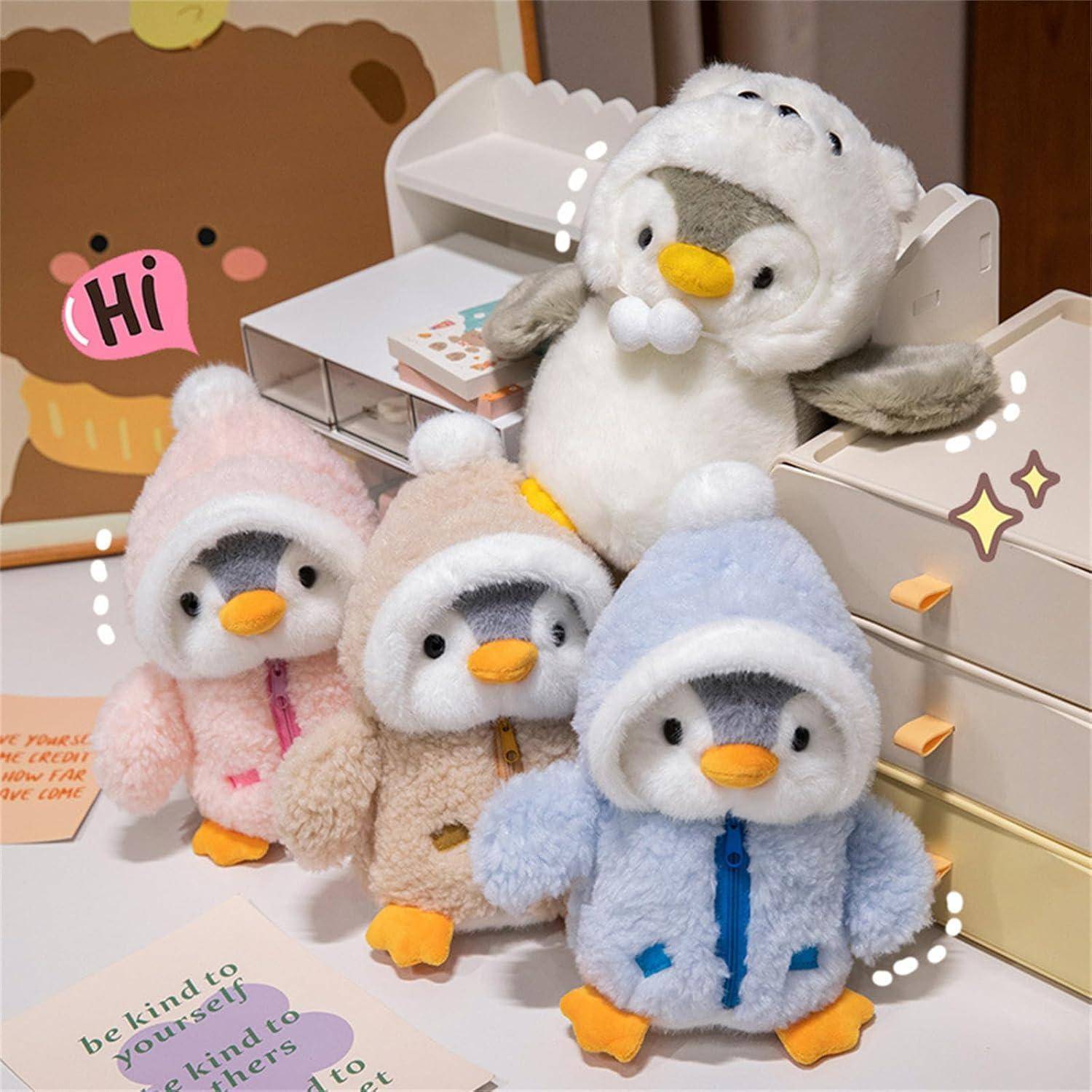 25 cm Pinguin Kuscheltier, Süßes Kuscheltier Plüsch Pinguin mit Hut, Pinguin Stofftier Plüschtier, Plüschpinguin Geschenke für Mädchen und Jung