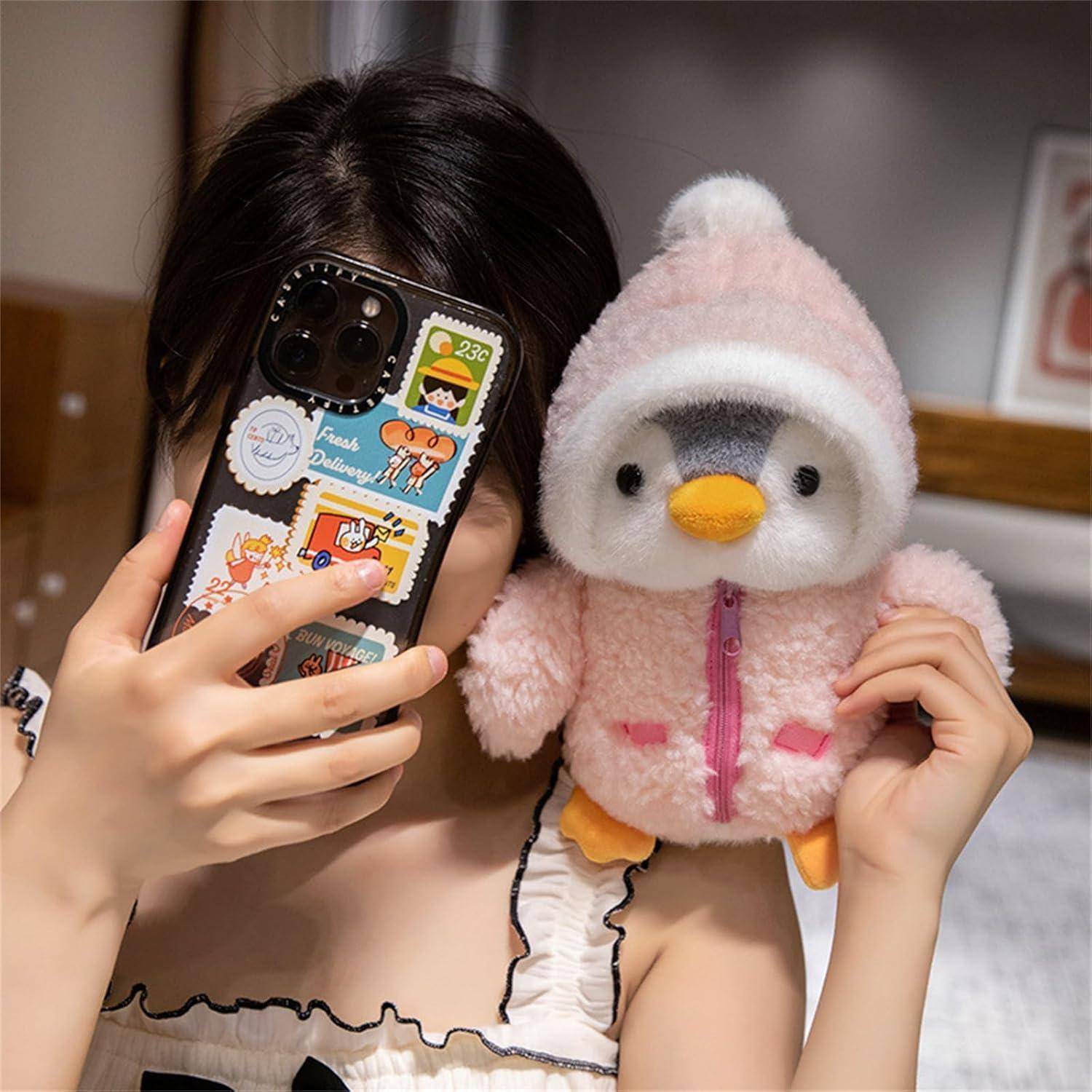 25 cm Pinguin Kuscheltier, Süßes Kuscheltier Plüsch Pinguin mit Hut, Pinguin Stofftier Plüschtier, Plüschpinguin Geschenke für Mädchen und Jung