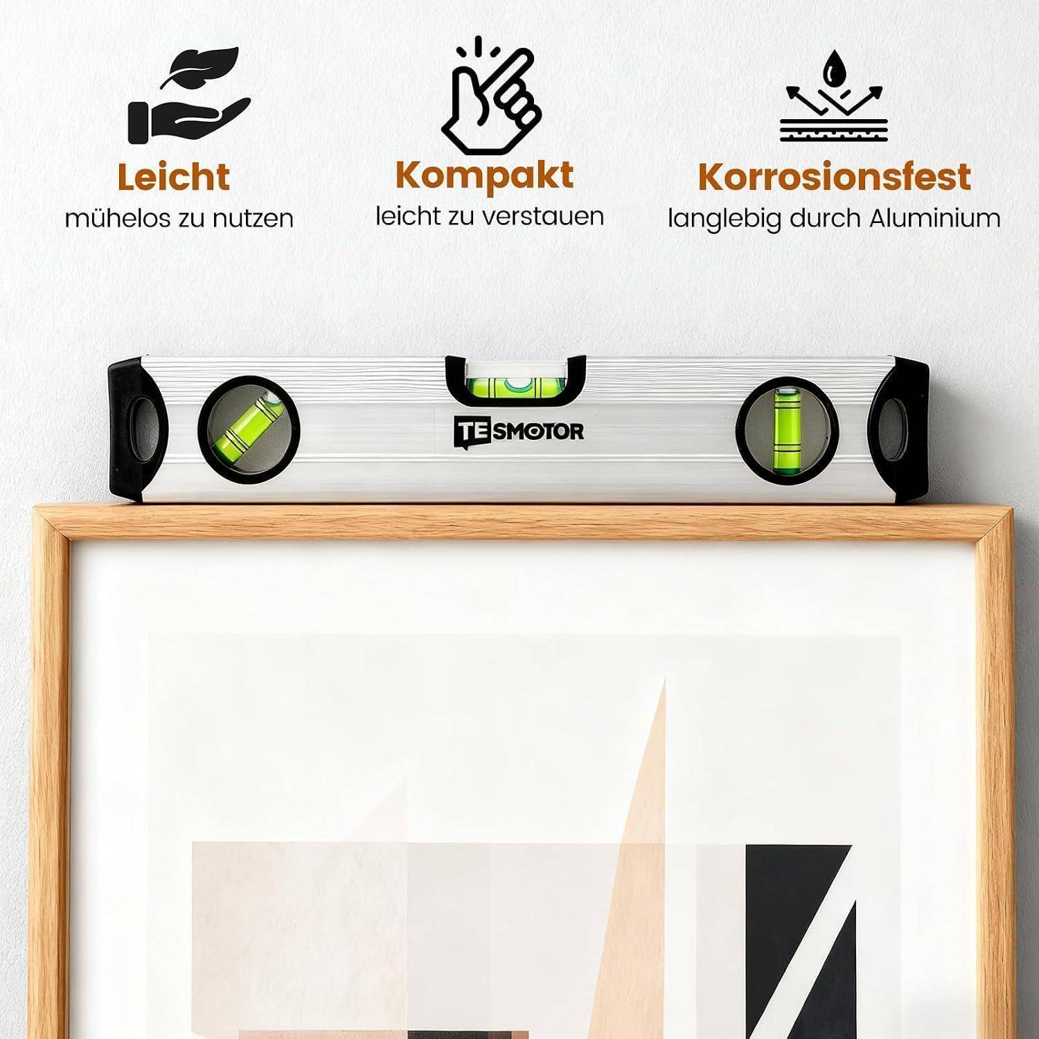 Werkzeug Geschenkset für Männer – 6-teilig mit Hammer, Zollstock, Wasserwaage, Bleistift, Schnittschutzhandschuhen & Grußkarte – Praktisches DI