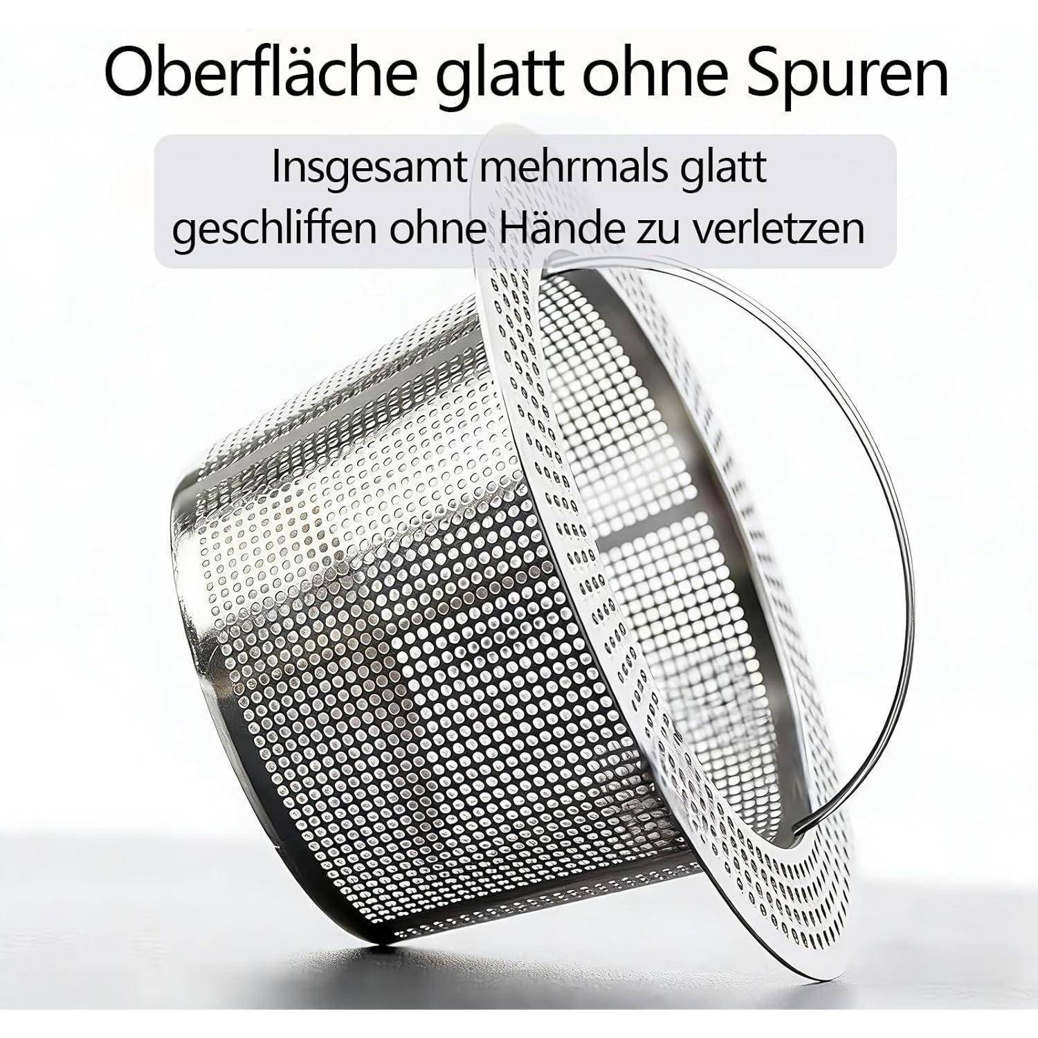 Abflusssieb - Sieb für Spülbecken mit Griff, Abflusssieb Edelstahl Rostfrei, Spülbecken Sieb Verstopfungsschutz Küche Abfluss Spüle für Dusche,B