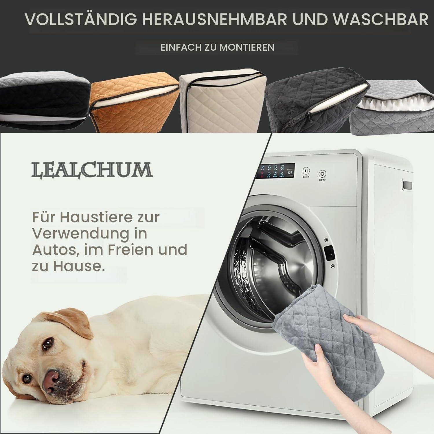 Hunde-Autositz für kleine/mittelgroße Hunde, tragbarer Welpensitz mit erhöhtem Kissen, vollständig Abnehmbarer und waschbarer Haustier-Autositz mi