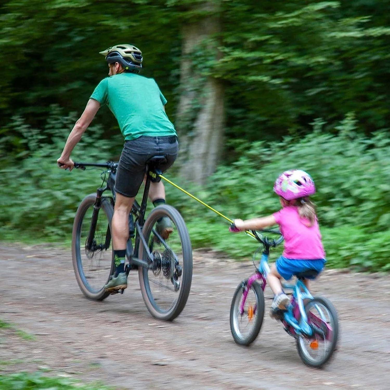 Fahrrad Abschleppseil Kinder mit Dreiecktasche,Elastisches 2.5M Fahrrad Traktionsseil,Eltern Kind Zugseil Abschleppseil Traktionsseil,Tragfähigkeit