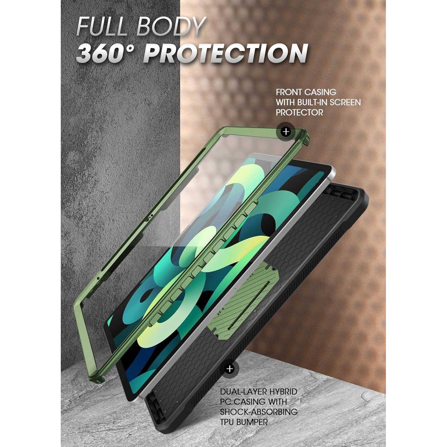 SUPCASE für iPad 11th Gen A16 Chip 11 Zoll 2025 Hülle Bumper Case 360 Grad Schutzhülle mit Displayschutz, Ständer und Stifthalter [Unicorn Beetle