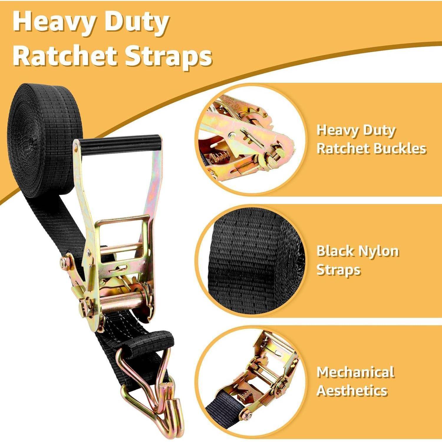 2 Stück Spanngurte mit Ratsche und Haken 10Mx5CM Spanngurt Schwarz Spanngurte mit Haken Schwerlast Zurrgurte mit Ratsche mit Doppelhaken für Auto,
