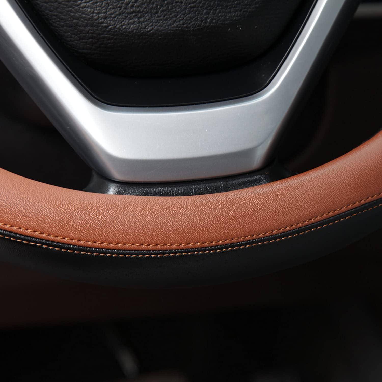 Valleycomfy Lenkradabdeckungen Für Frauen Männer Universal 37-39cm Auto Lenkradabdeckung Kunstleder, Braun