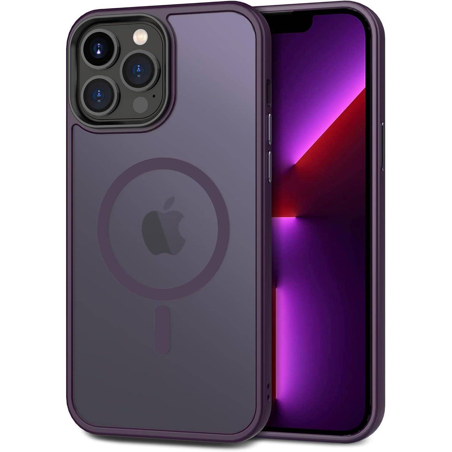 CACOE für iPhone 13 Pro Max Hülle mit Kameraschutz, Kompatibel mit MagSafe, Stoßfest Kratzfest Magnetisch Rückseite Handyhülle für iPhone 13 Pro