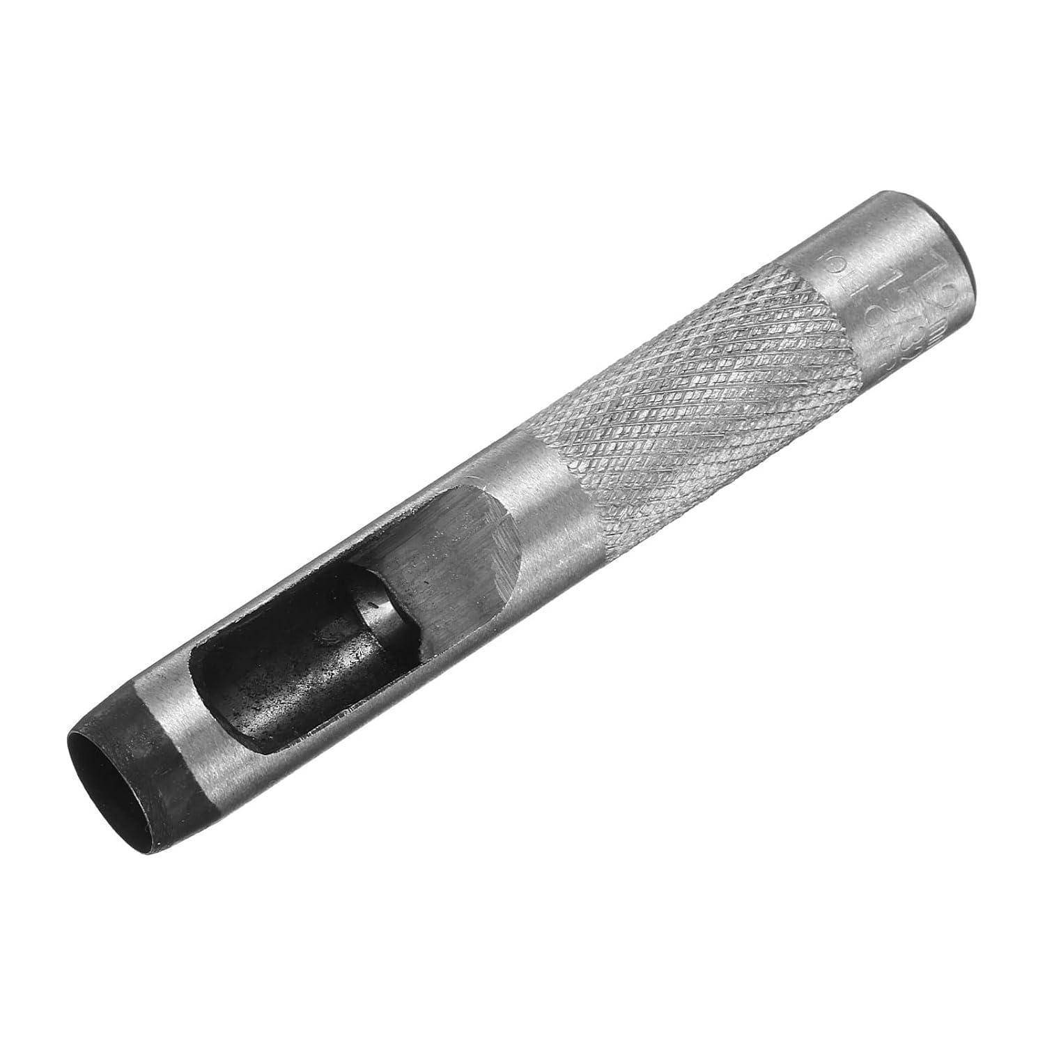 QUARKZMAN 12mm Lochstanzer, Locheisen Leder Rund Hohlstanzwerkzeug aus Karbonstahl Kreis Schneidwerkzeug für Gürtel Lederhandwerk Uhrenarmbänder Pa