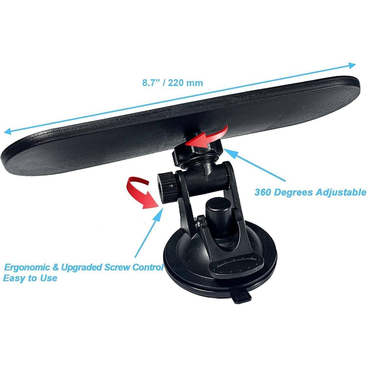 KITBEST Rückspiegel Auto, Innenspiegel Auto Innenspiegel mit Saugnapf Auto Spiegel Klein für Auto, SUV, CRV, Vans, Trucks (220 x 64 mm) 220mm