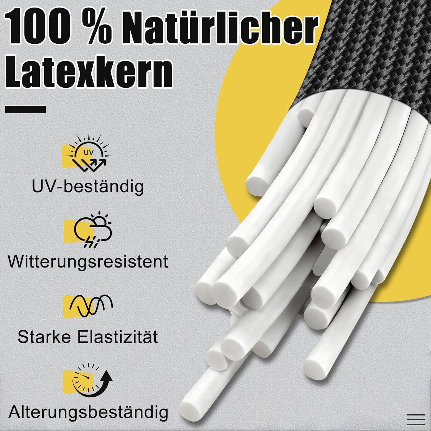Spanngummi Mit Karabiner Haken Verstellbar, 45 cm Expander Mit Haken GepäCkspanner zur Befestigung von Sonnensegel, Tarpaulins, Abdeckplane Fahrrad