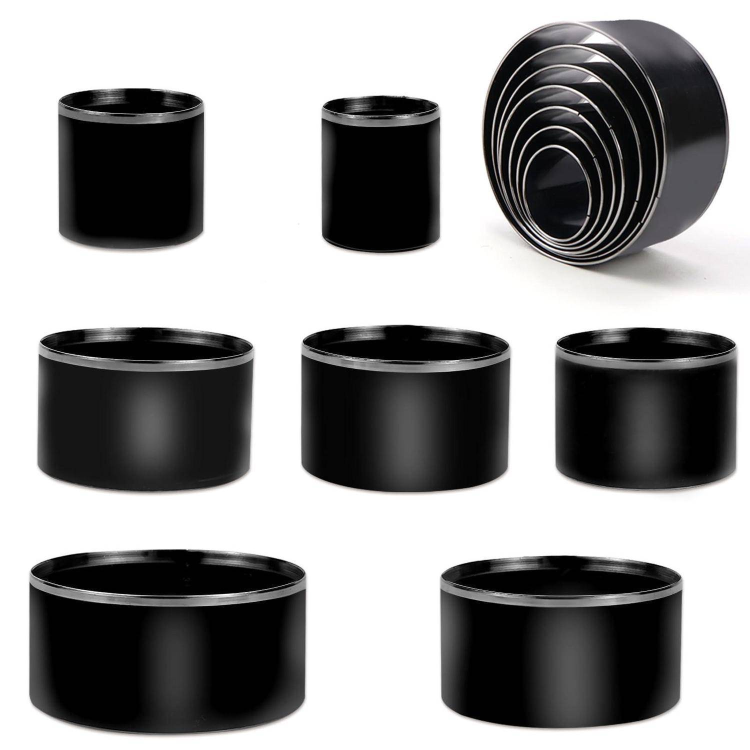 Lochstanzer Leder Set 7 Stück Runde Locher Werkzeug | Locheisen Stanzwerkzeug 20/25/30/35/40/45/50 mm Lederhandwerk DIY Tools