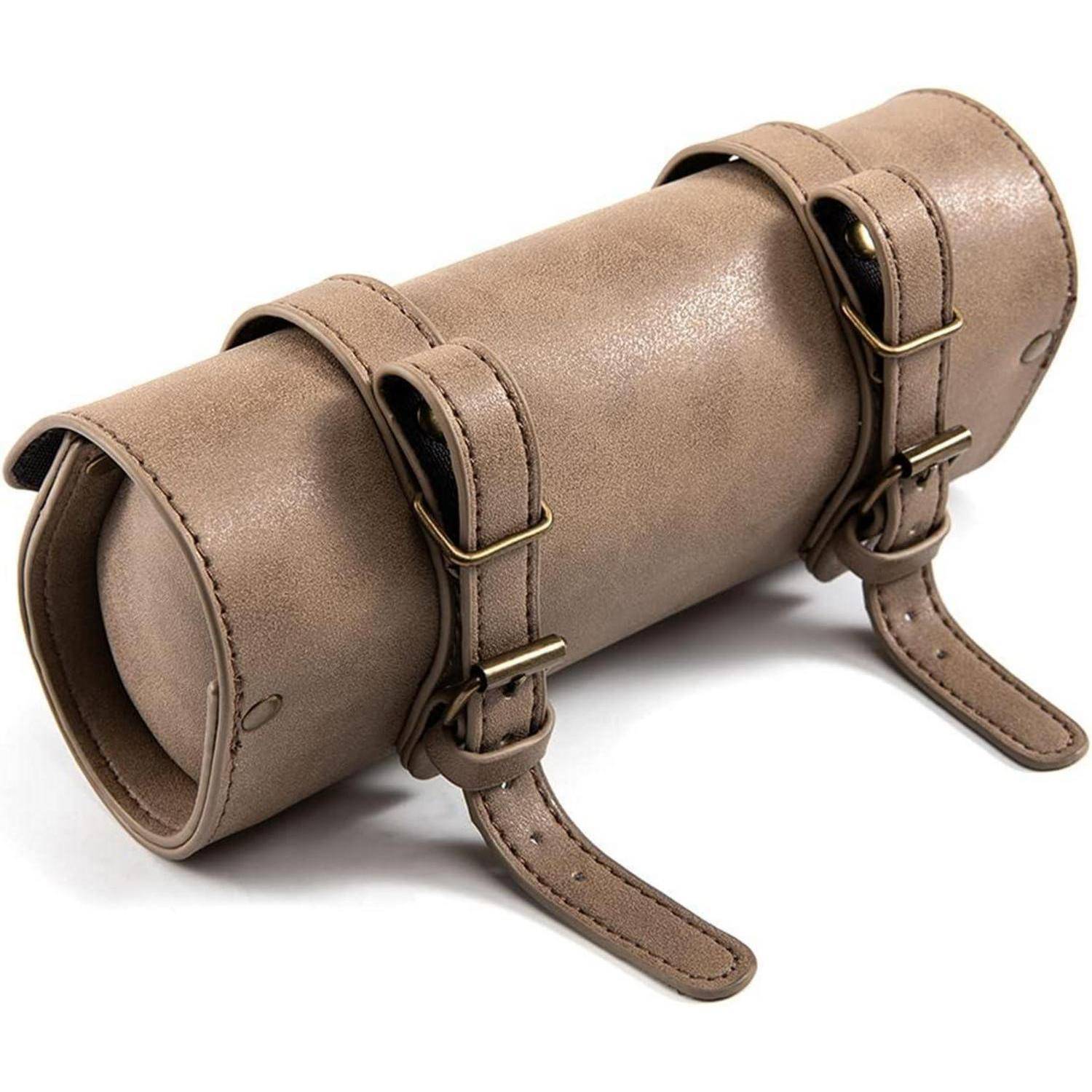 Motorrad Satteltasche Mini Motorradgabel Lenker Pu Leder Werkzeug Aufbewahrungstasche (C)