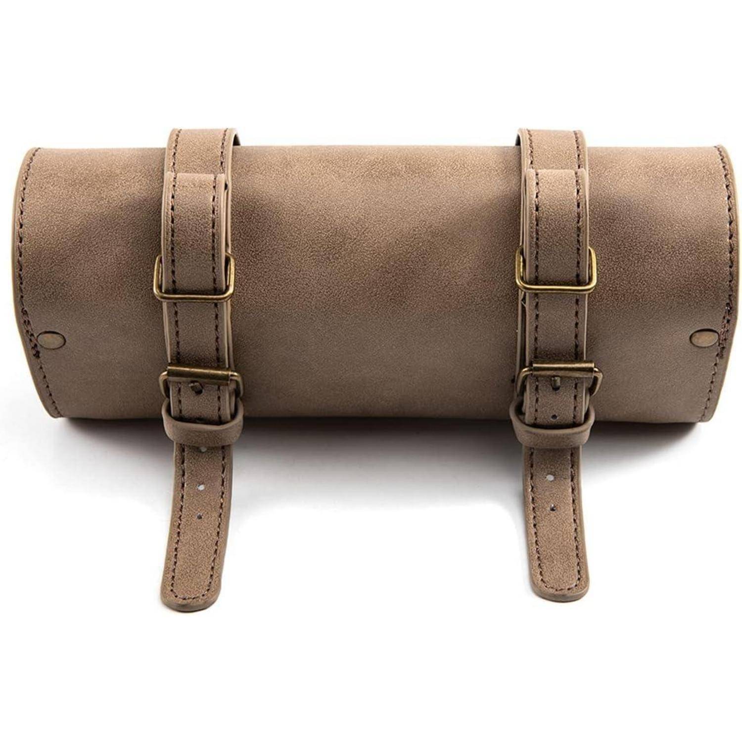 Motorrad Satteltasche Mini Motorradgabel Lenker Pu Leder Werkzeug Aufbewahrungstasche (C)
