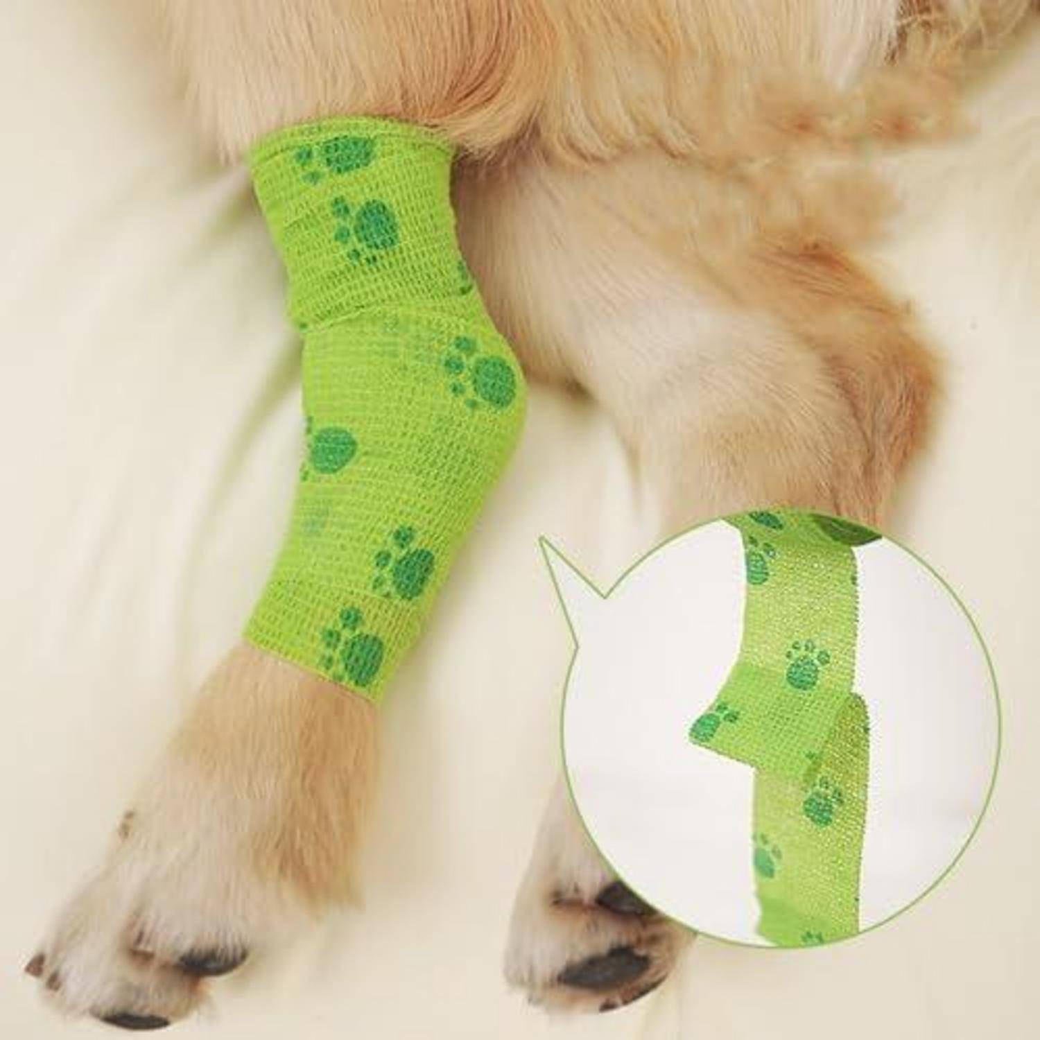 ANAMPION Selbstklebender Verband, 7.5cmx4.5m Non-Woven Selbsthaftende Bandage für Mensch und Tier, Flexibel Elastische Binde für Sport,Haustiere(Far