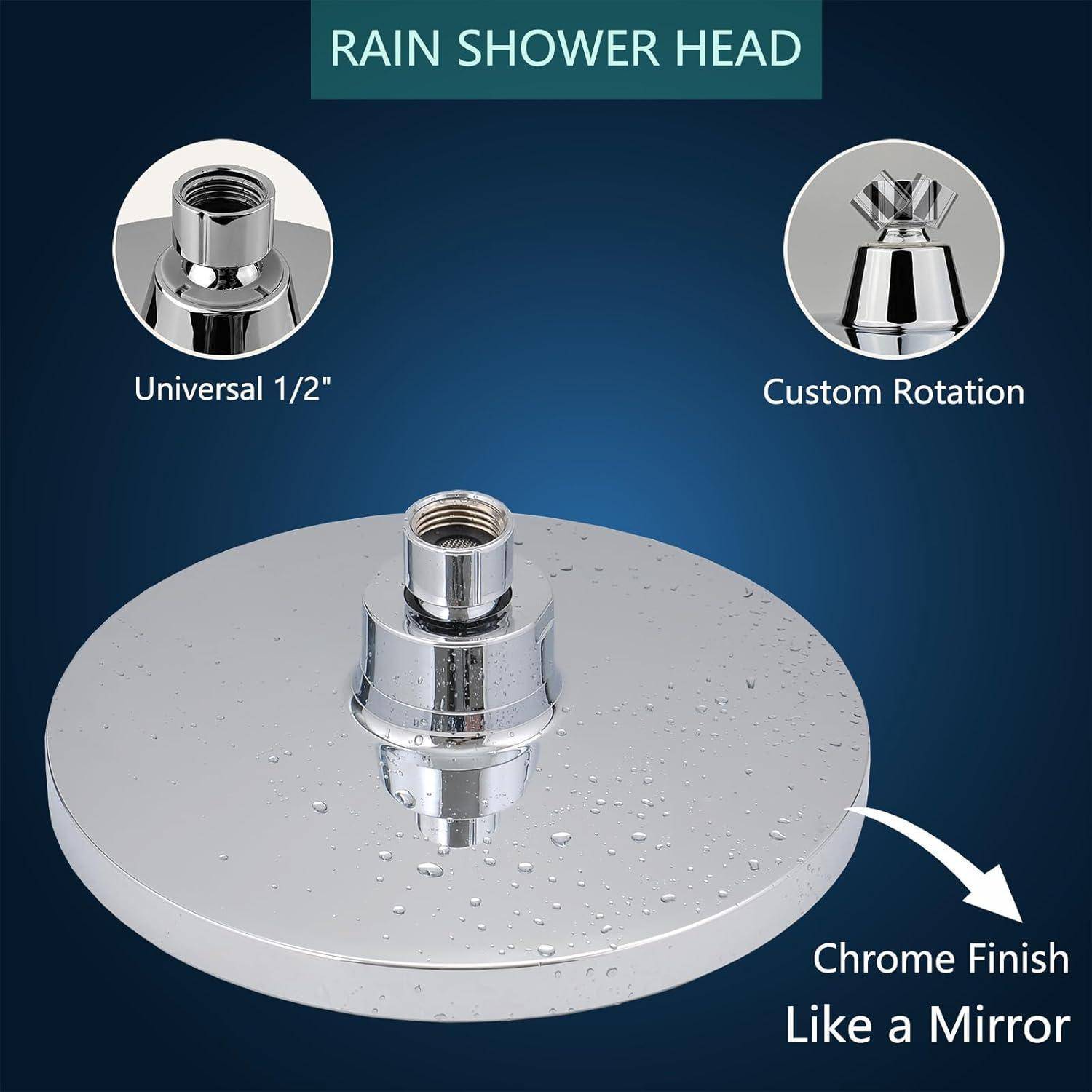 15cm Runde Regendusche – Markcco runde Hochdruckdusche aus ABS-Material – komfortables Duscherlebnis, auch wenn der Wasserdruck niedrig ist, kann