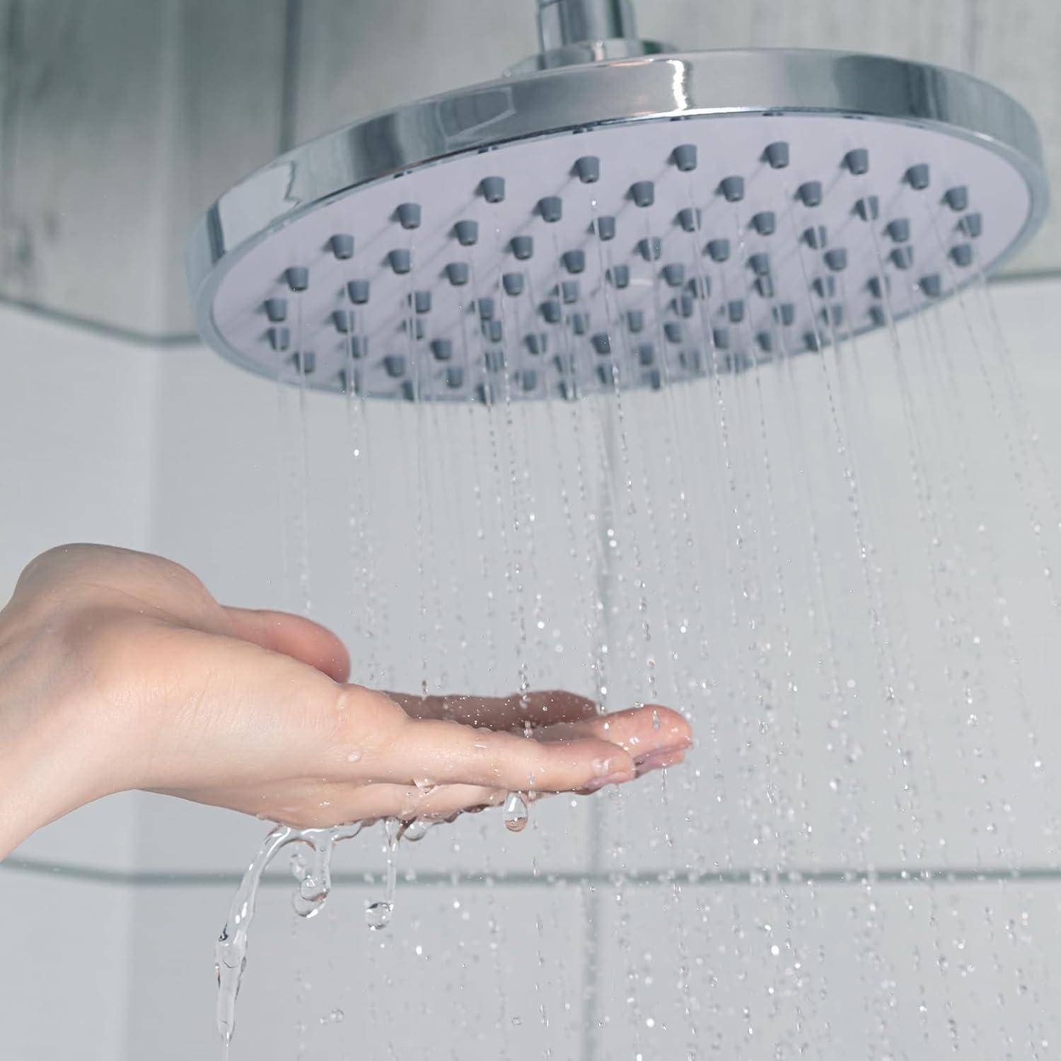 15cm Runde Regendusche – Markcco runde Hochdruckdusche aus ABS-Material – komfortables Duscherlebnis, auch wenn der Wasserdruck niedrig ist, kann